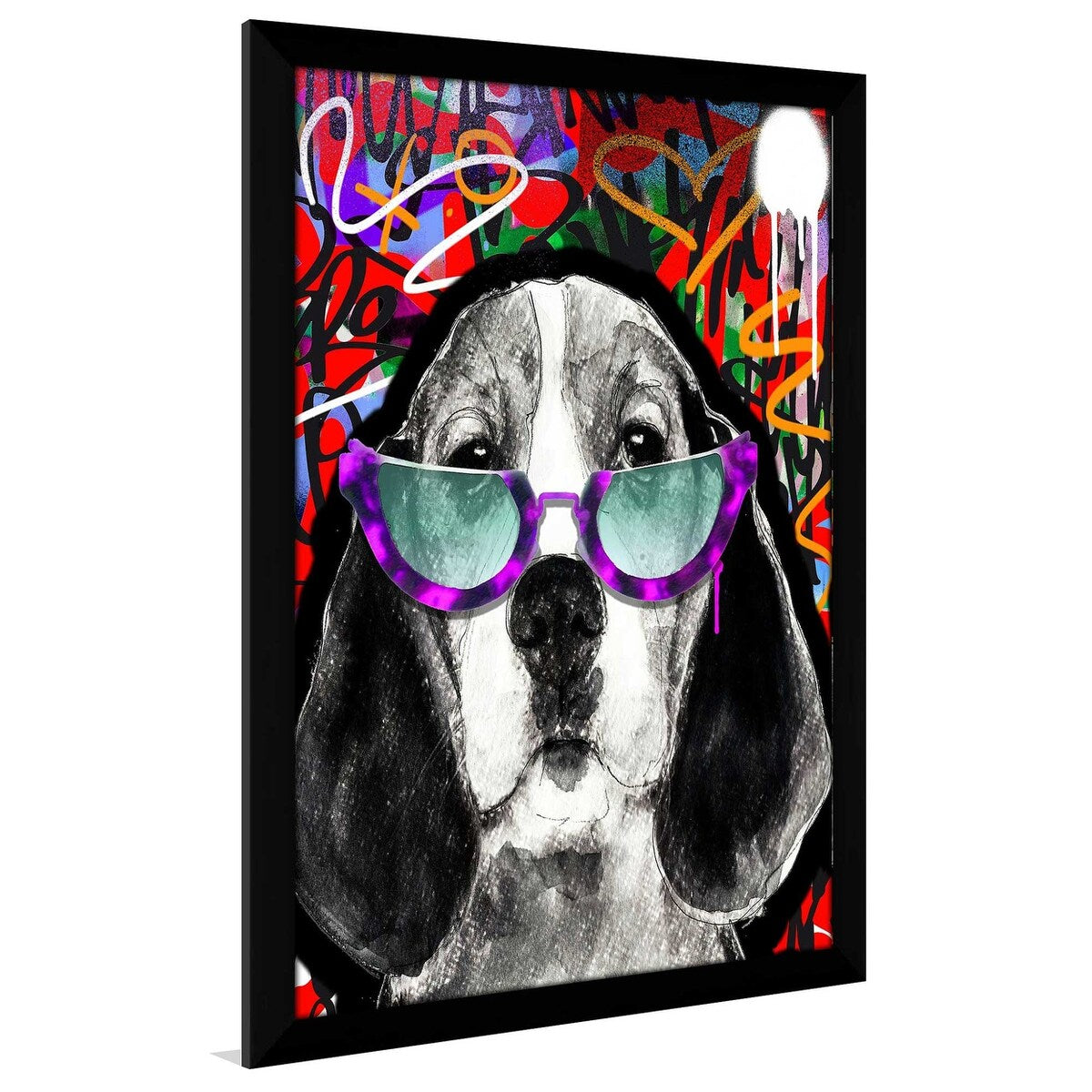Beagle Nerd by Jodi - Funny Dog Lover Acrylic Wall Art Print - Perfect for Home Office Decor & Gifts for Pet Lovers