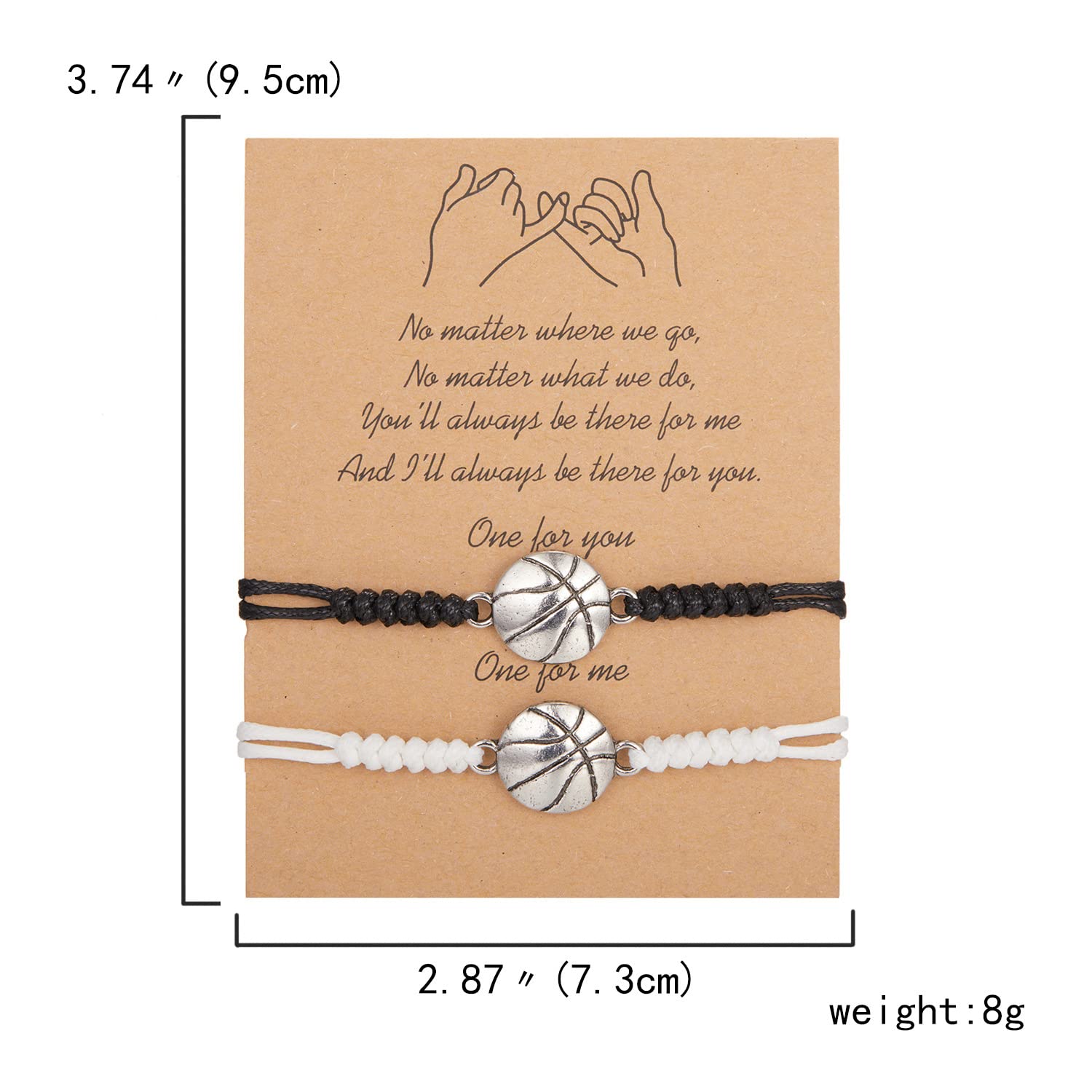 Colorful Bling 2-Pack Adjustable Braided Sports Bracelets for Women & Men - Basketball Volleyball Baseball Soccer Football Jewelry - Perfect for Games, Team Spirit & Friendship Gifts