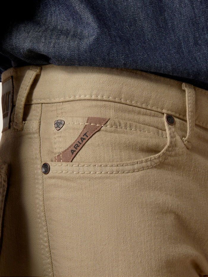 Ariat Men's M7 Grizzly Straight Jean in Dark Khaki - Durable Work & Casual Denim Pants for Outdoor Activities and Everyday Wear