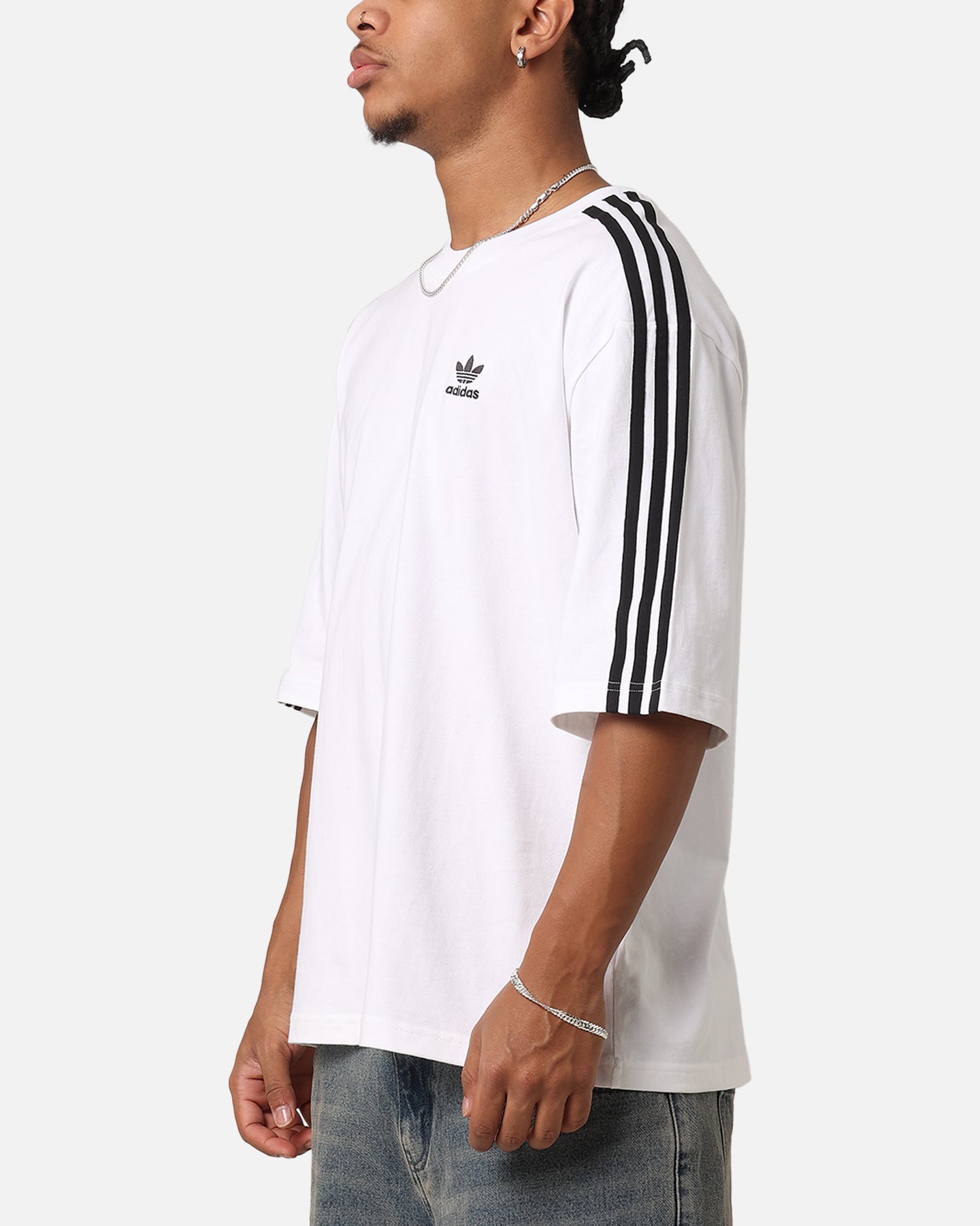 Adidas Oversized T-Shirt for Men & Women | White Cotton Casual Tee | Streetwear & Loungewear Fashion