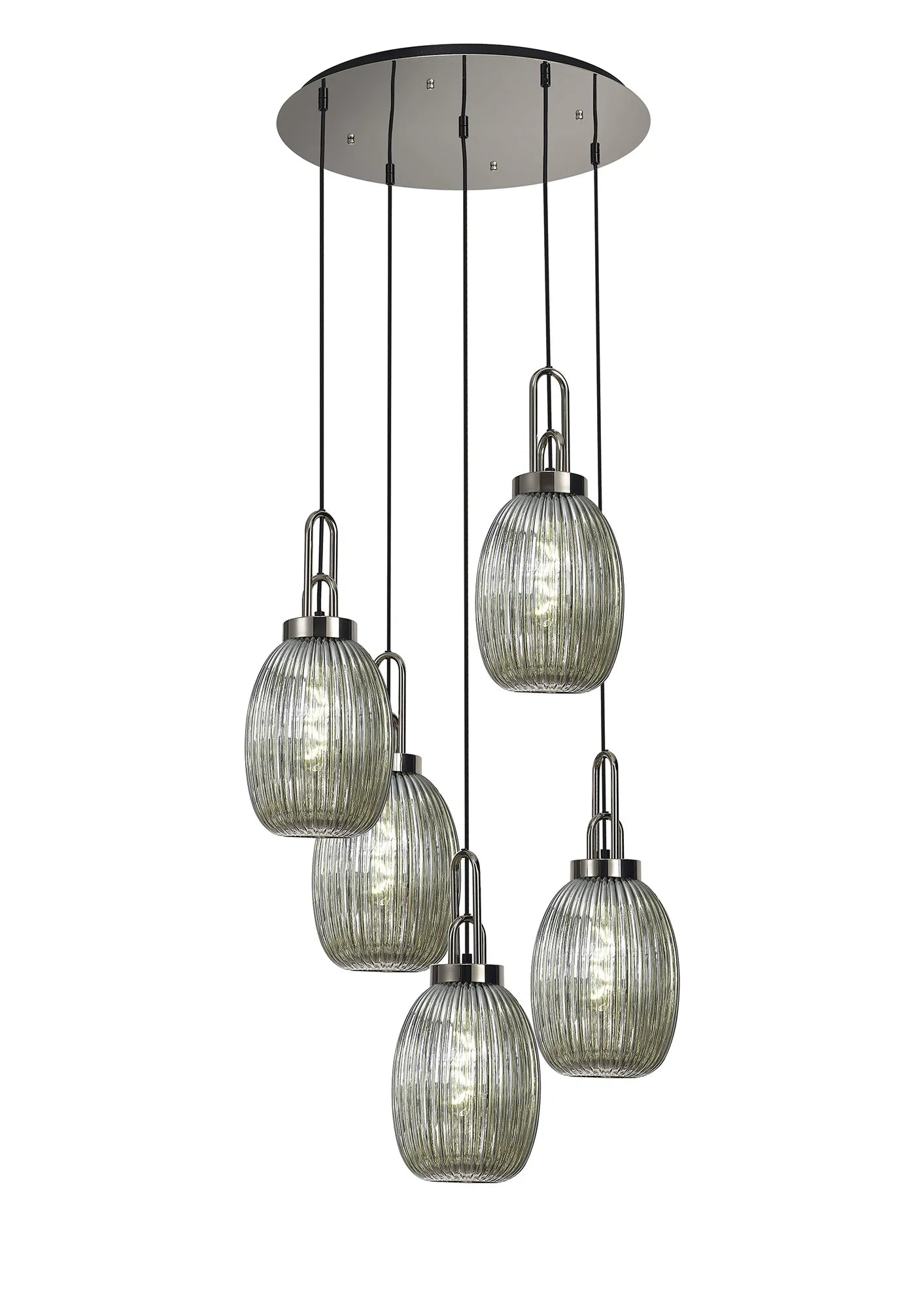 Stylish Cadiz 5-Light Cluster Pendant Light Fixture - Modern Ceiling Lighting for Dining Room, Kitchen & Living Room