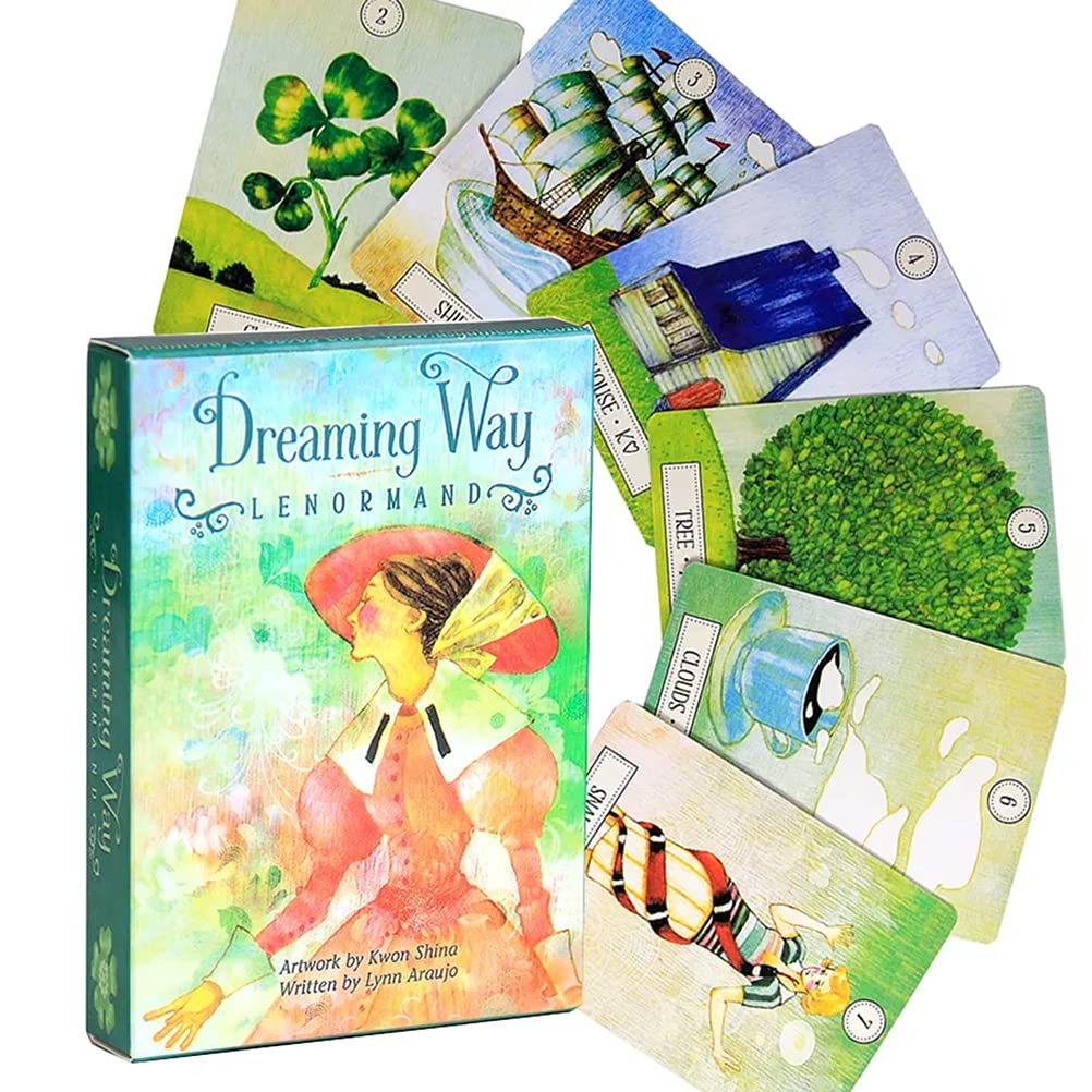 Dreaming Way Lenormand Tarot Cards - 36-Card Divination Deck with Guidebook, Mystic Fortune Telling Cards for Love, Career & Life Guidance | Perfect for Beginners & Professional Readers
