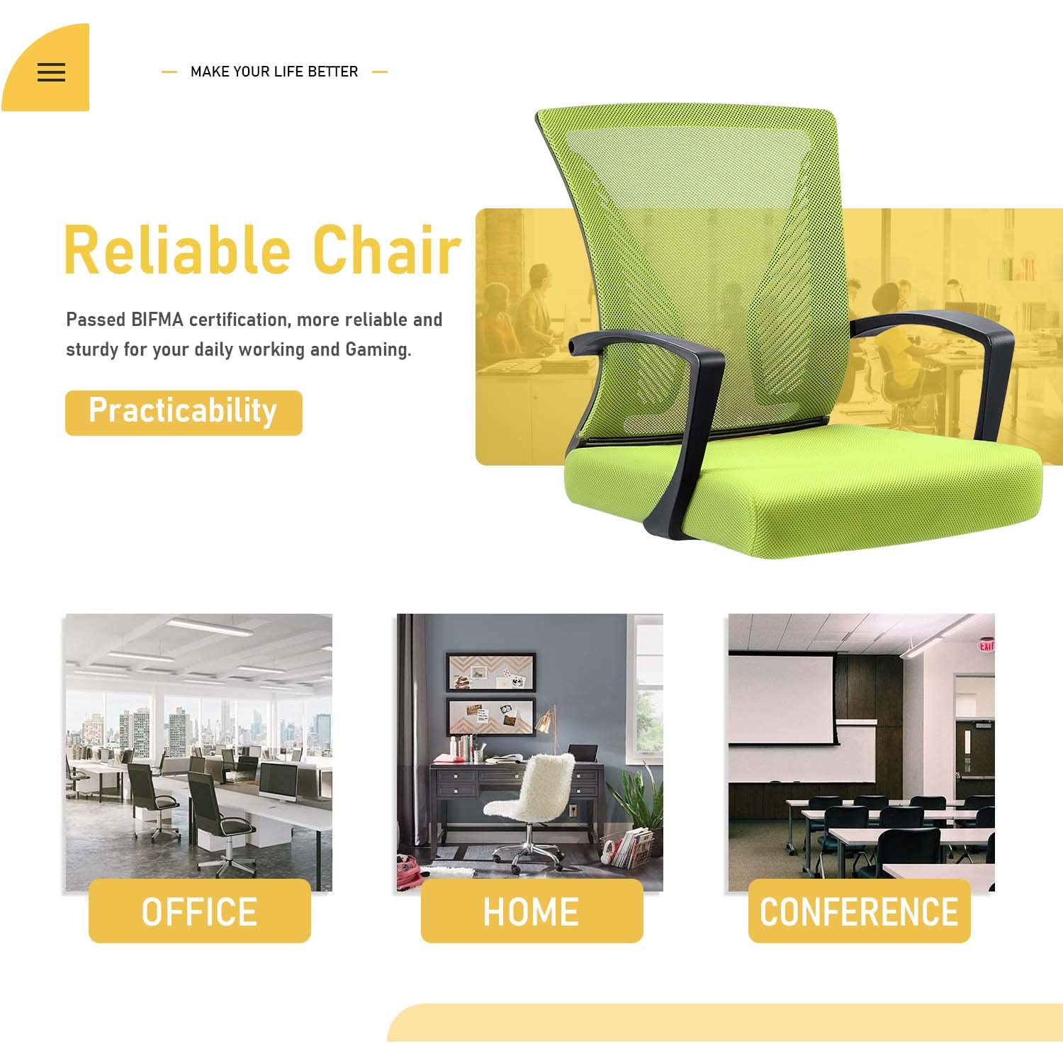 Ergonomic Mesh Office Chair with Lumbar Support - Mid Back Swivel Rolling Computer Desk Chair for Home & Office, Adjustable Armrests - Cyan (Perfect for Long Work Hours & Gaming Sessions)