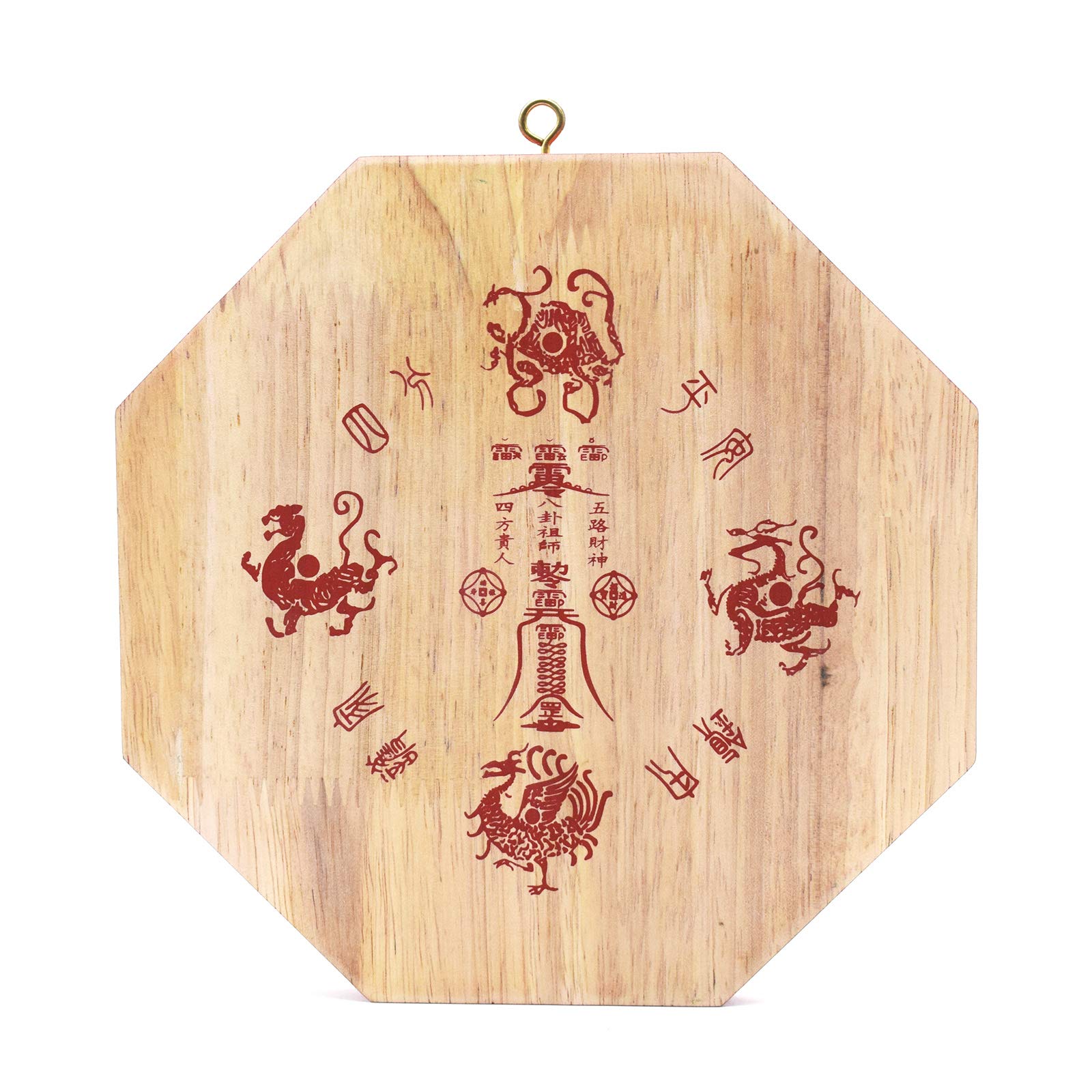 6 Inch Chinese Bagua Mirror - Feng Shui Wooden Convex Mirror for Home Protection & Positive Energy | Perfect for Front Door, Office & Wall Decor