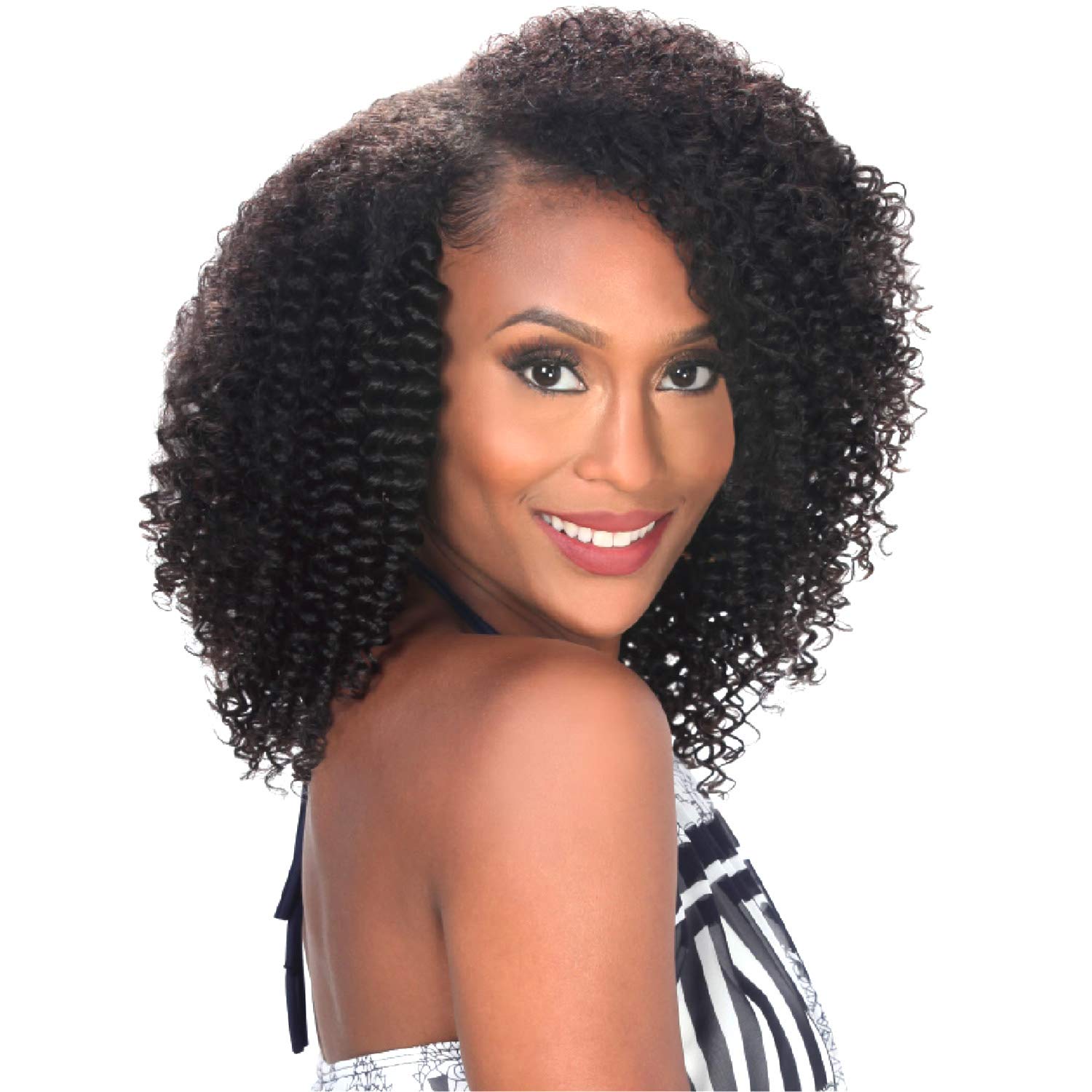 Zury 9Pcs 3C Curly Human Hair Clip-In Extensions 16