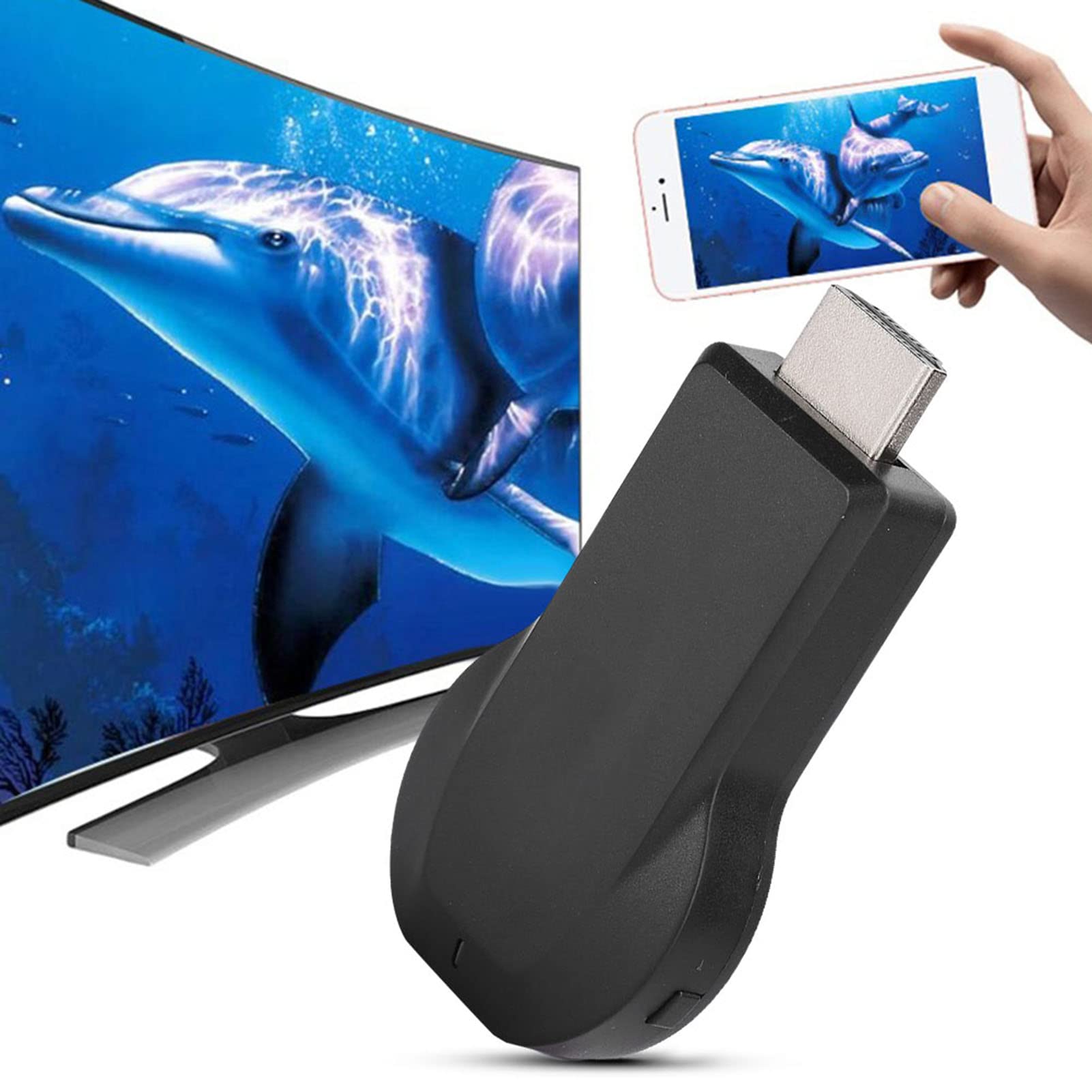1080P Wireless Display Receiver Dongle - Airplay Miracast DLNA Compatible HDMI Adapter for Smart TV, Laptop & Phone | Perfect for Home Theater, Office Presentations & Gaming