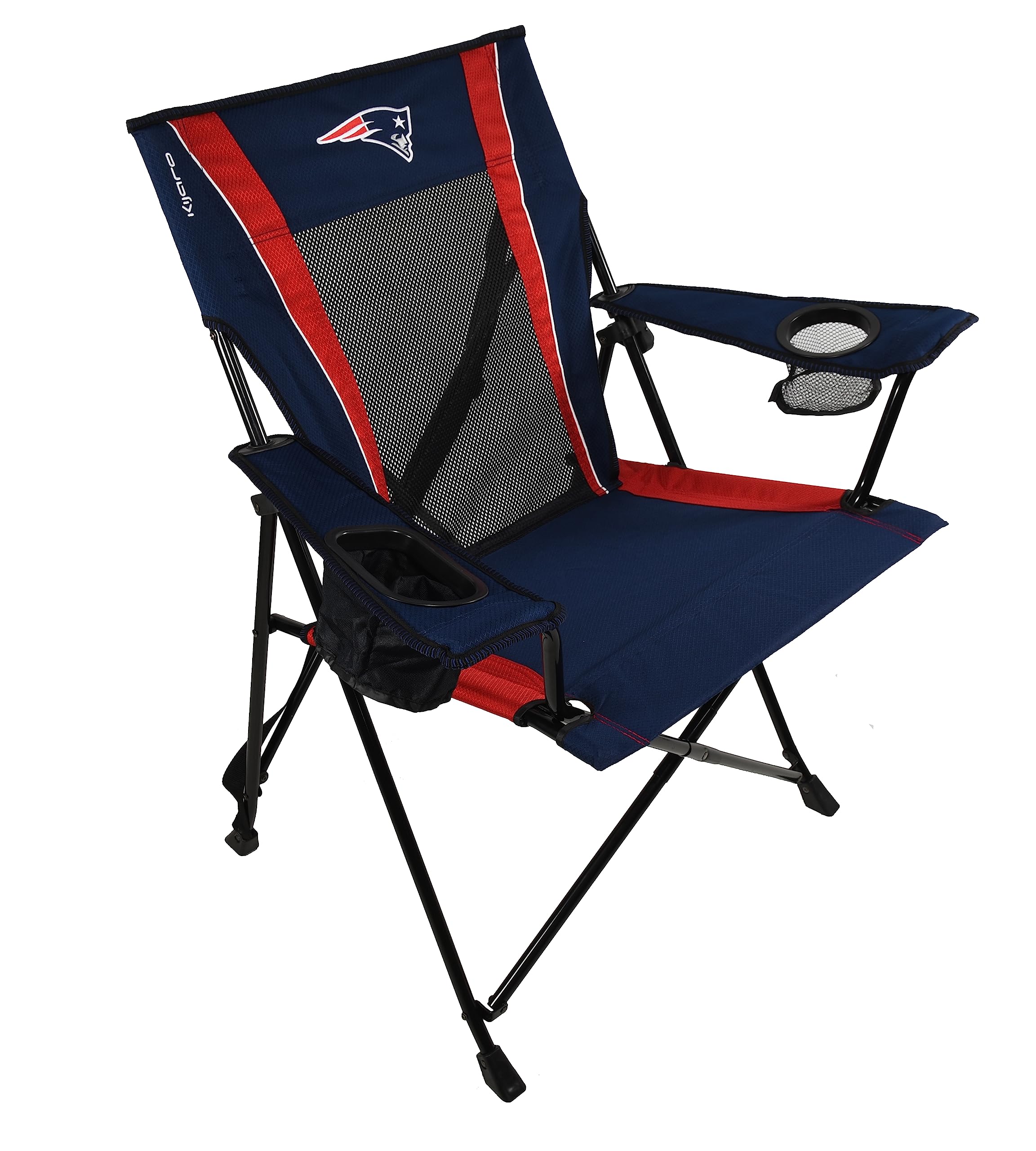 Kijaro Dual Lock Pro NFL Folding Camping Chair with Cup Holder - New England Patriots Edition - Portable Sports Fan Chair for Tailgating, Beach, Concerts & Outdoor Events (26