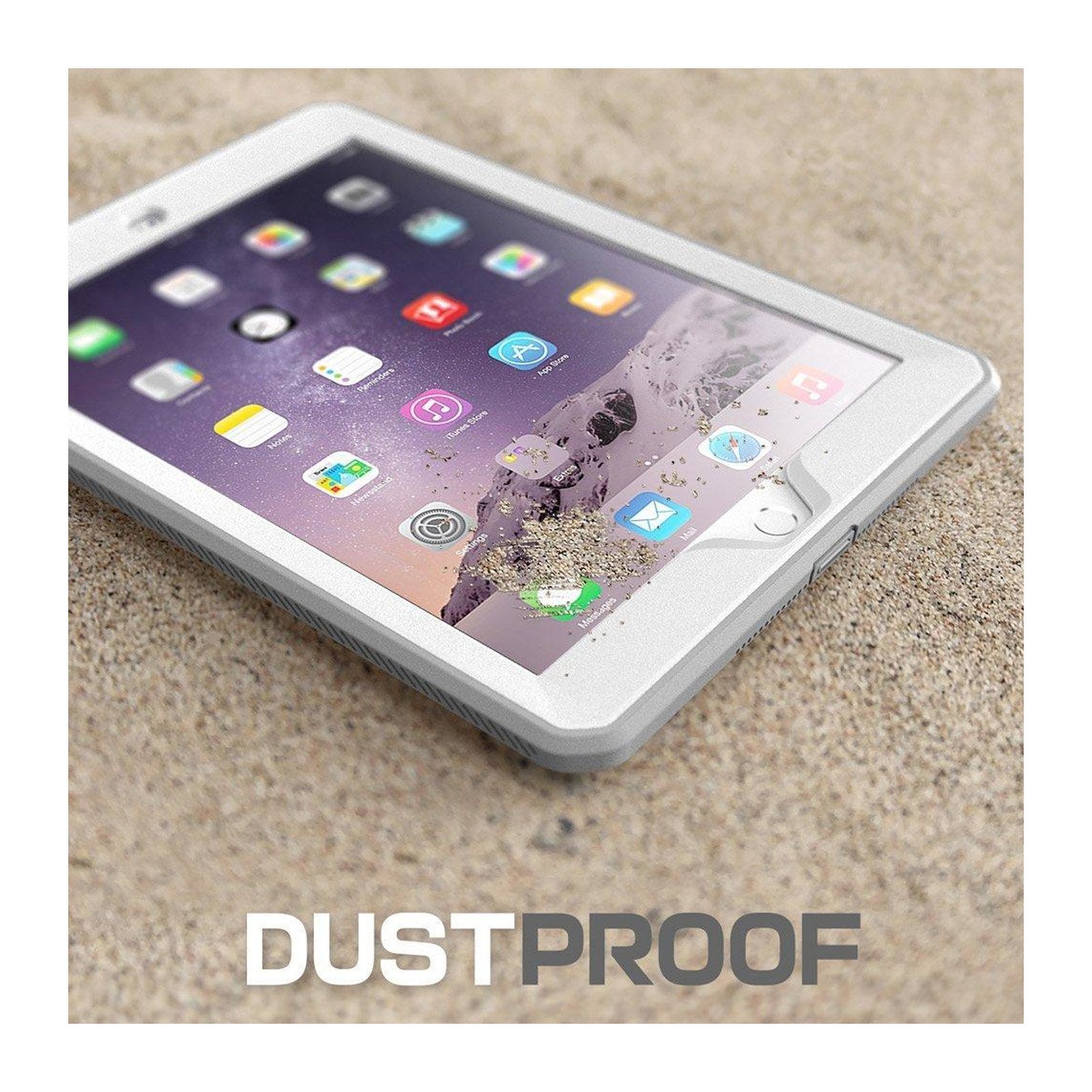 iPad Air 2 Unicorn Beetle Pro Full Body Protective Case - Shockproof & Scratch Resistant Cover with Screen Protector - Perfect for Work, Travel & Outdoor Activities (White)