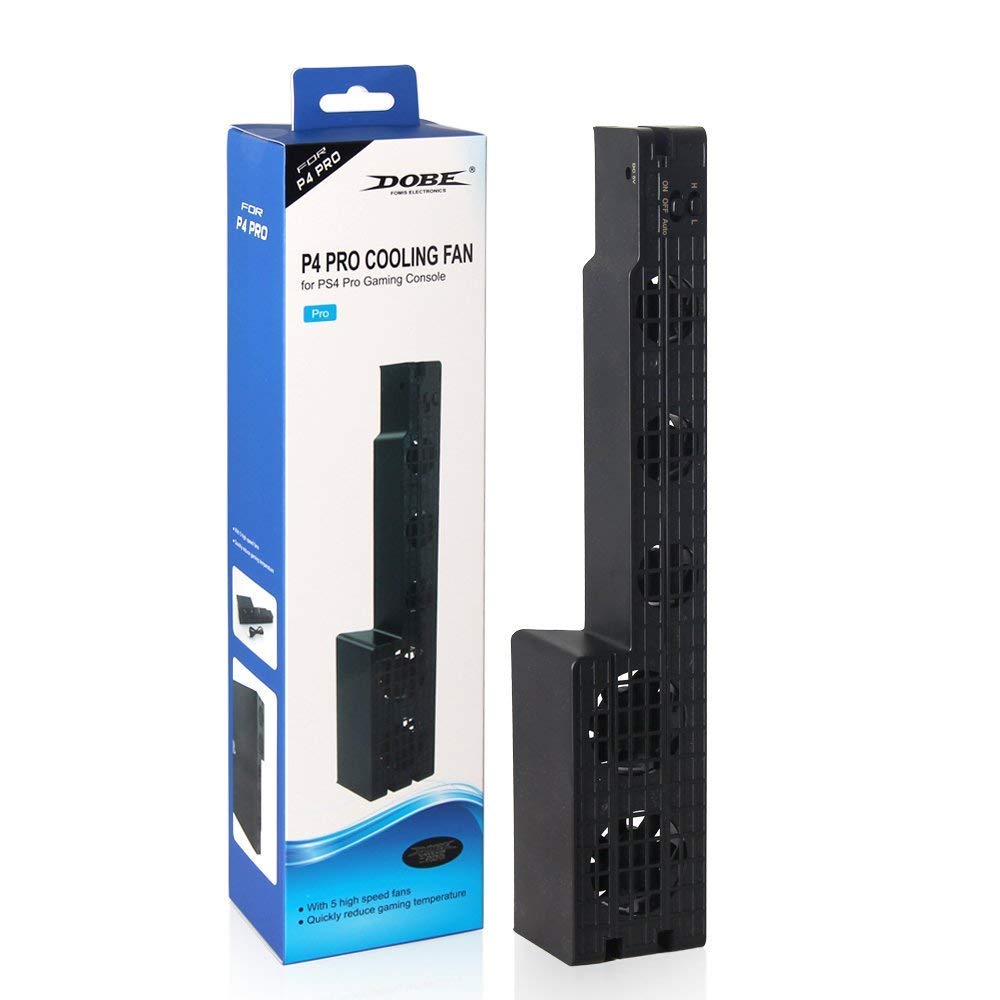 VOIMAKAS PS4 Pro Cooling Fan with 5 Turbo Fans - USB External Cooler for Sony PlayStation 4 Pro Console - Auto Air Circulation Cooling System (Not Compatible with PS4/PS4 Slim) - Perfect for Long Gaming Sessions & Overheating Protection