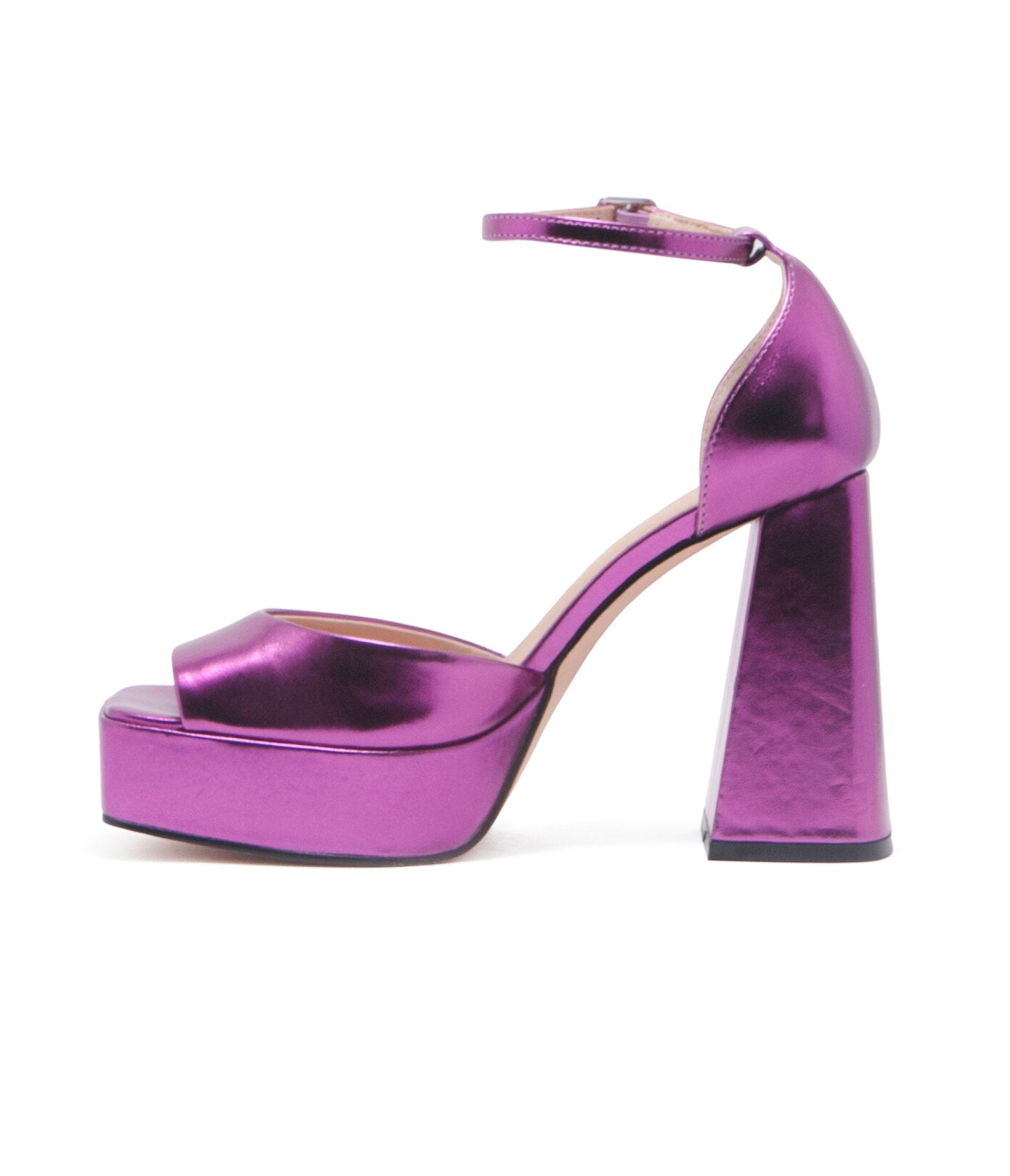 Chelsea Crew 1990s Metallic Pink Platform Chaser Heels - Vintage 90s Retro Party Shoes for Women, Nightclub & Special Occasion Outfits