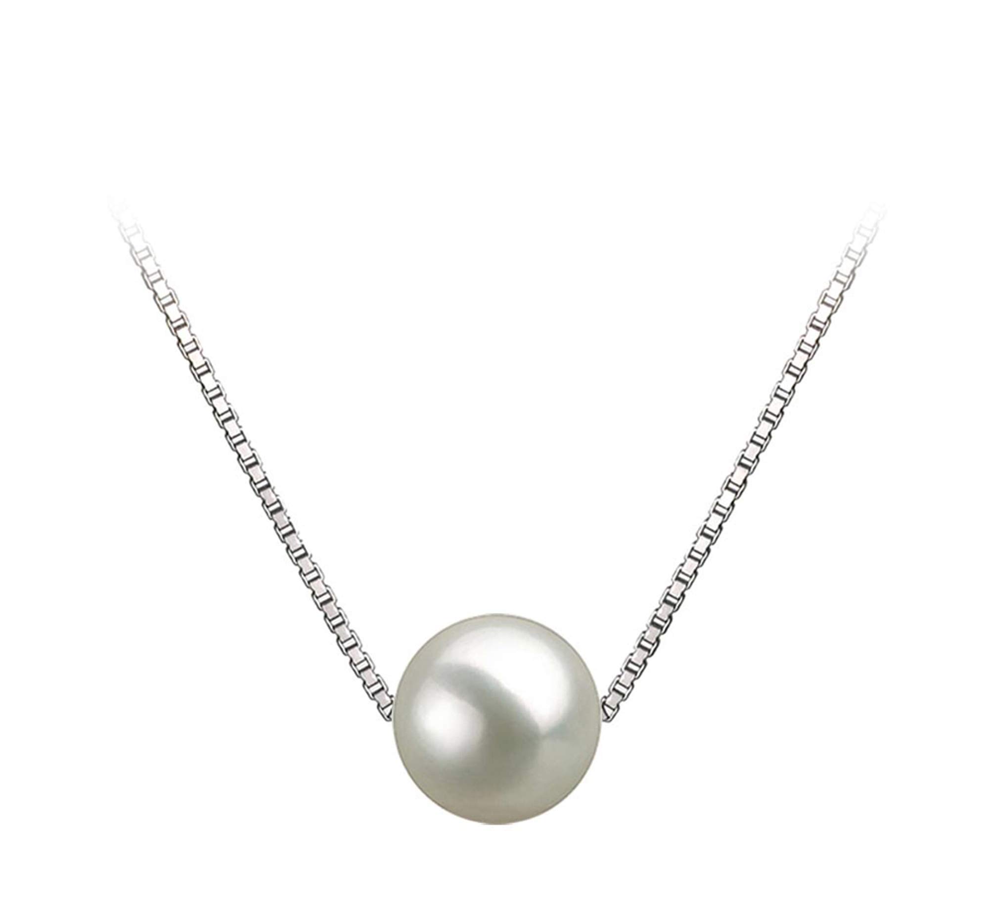 Japanese AAAA White Freshwater Pearl Necklace - 16-18