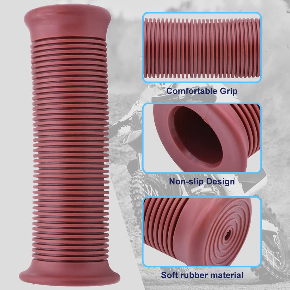 KATUR Motorcycle Handlebar Grips - Non-Slip Rubber Open End Thruster Grip (7/8