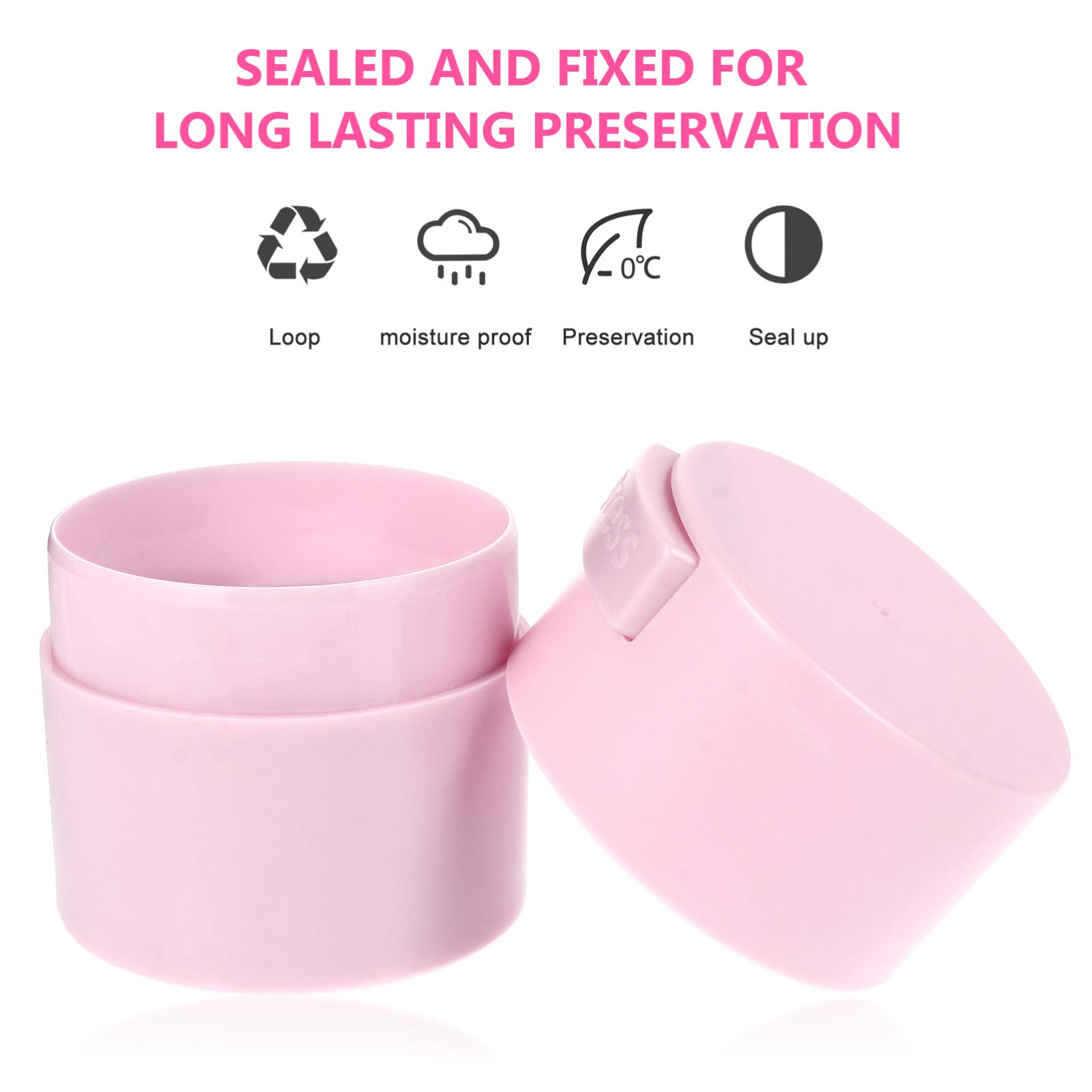 Lurrose Vacuum Seal Eyelash Extension Glue Storage Container - Portable Lash Glue Jar & Nail Polish Organizer for Women & Girls - Perfect for Salon, Travel & Home Use