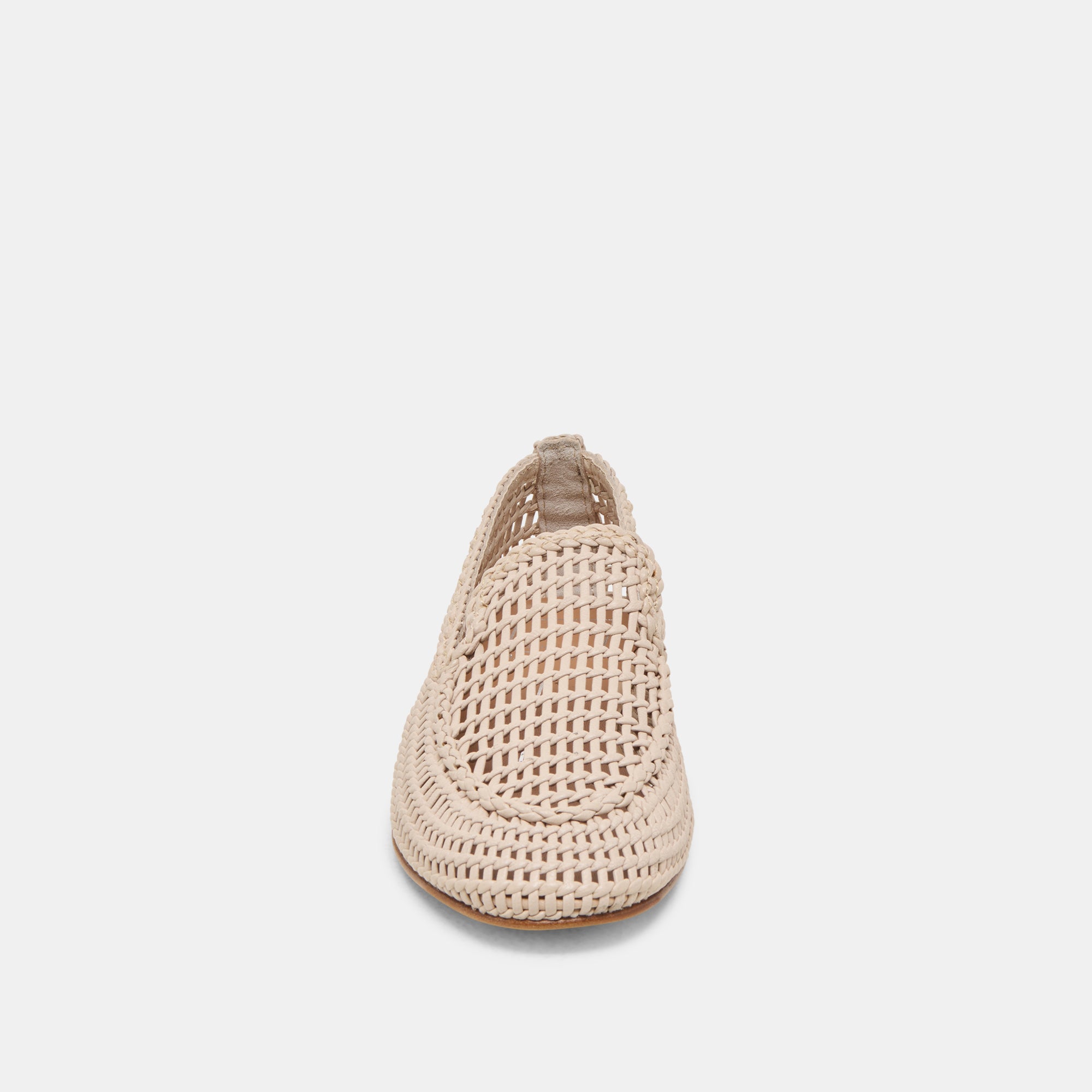 ARMOND FLATS BONE WOVEN LEATHER Women's Comfortable Slip-On Shoes for Casual Wear & Office - Stylish & Breathable