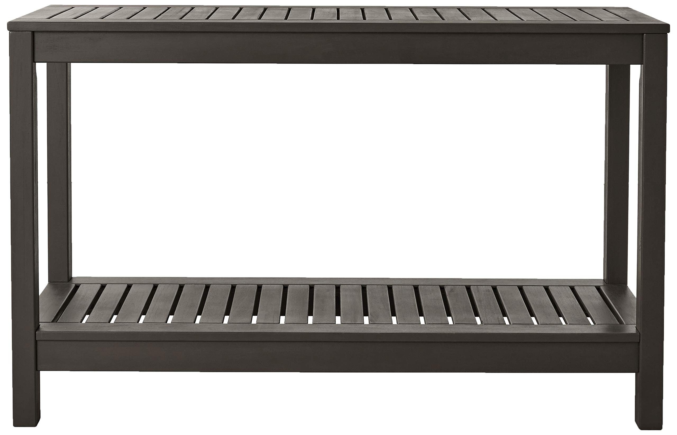 Cambridge Solid Wood Outdoor Console Table - Dark Brown Finish - Durable & Stylish Accent Table for Patio, Deck, Porch, Garden - Perfect for Plants, Decor & Outdoor Entertaining