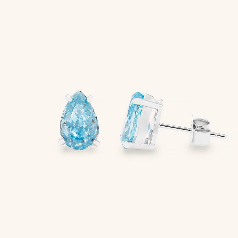 Vibrant Water Drop Stud Earrings for Women - Elegant Crystal Dangle Earrings for Daily Wear, Parties & Special Occasions