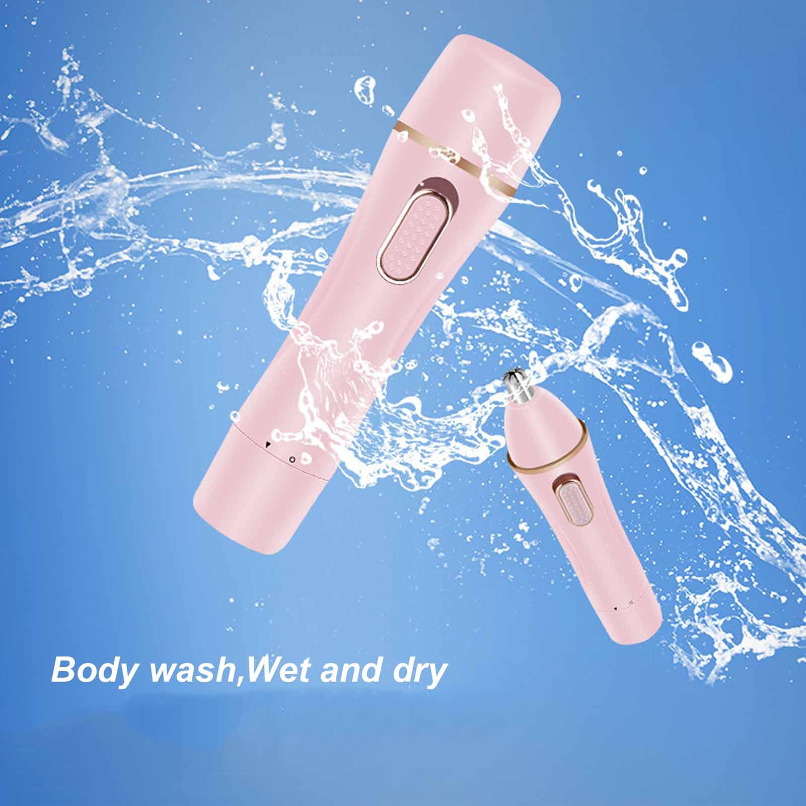 SYH&AQYE 4-in-1 Electric Hair Trimmer for Women & Men - USB Rechargeable Painless Facial, Eyebrow, Nose & Ear Hair Remover - Perfect for Travel, Grooming & Personal Care