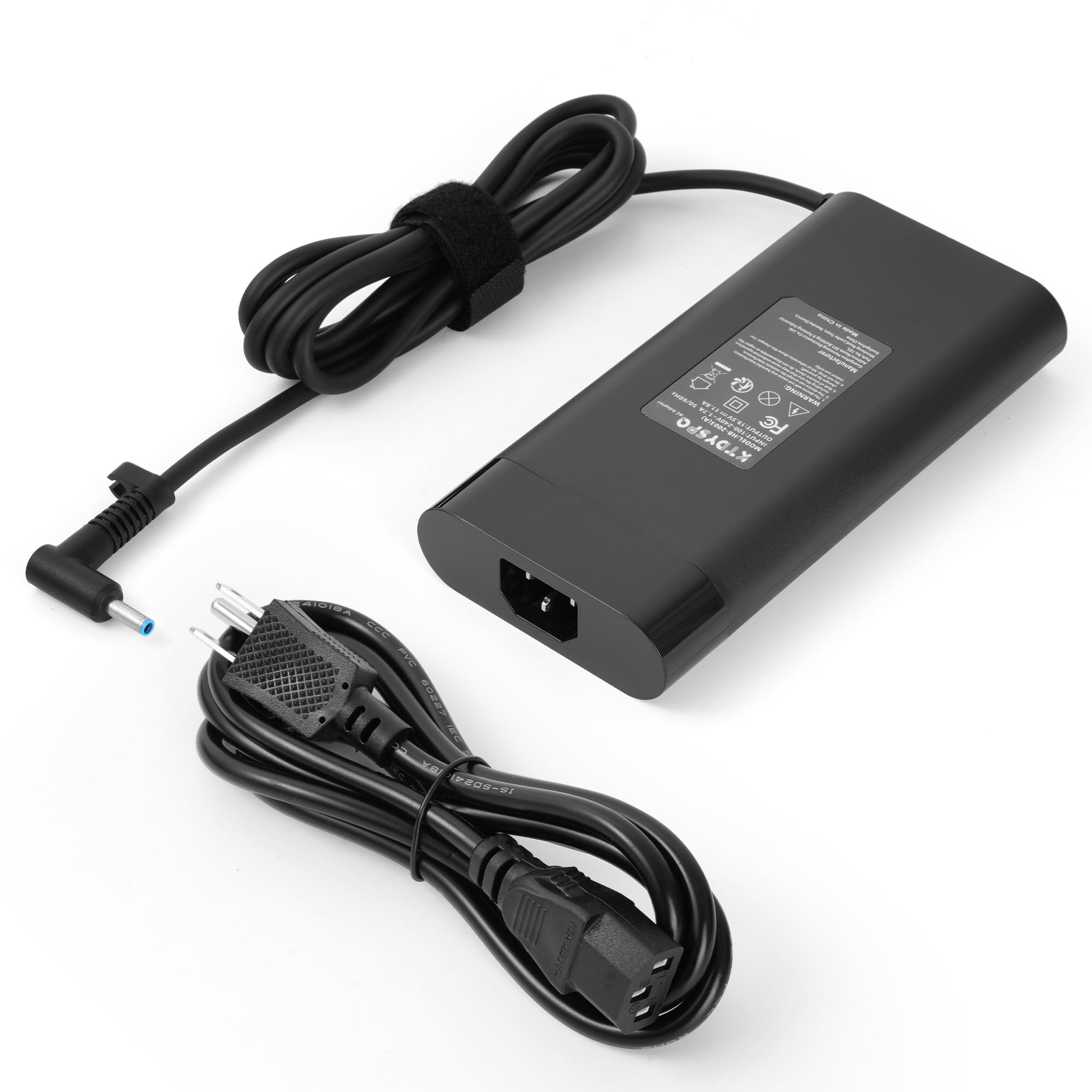 200W HP Laptop Charger for Omen 17 5100, Pavilion Gaming, ZBook Studio 16, Envy 16t-h000 - Fast Charging Power Adapter with Smart Blue Tip | Durable & Safe | Perfect for Gaming, Work & Travel