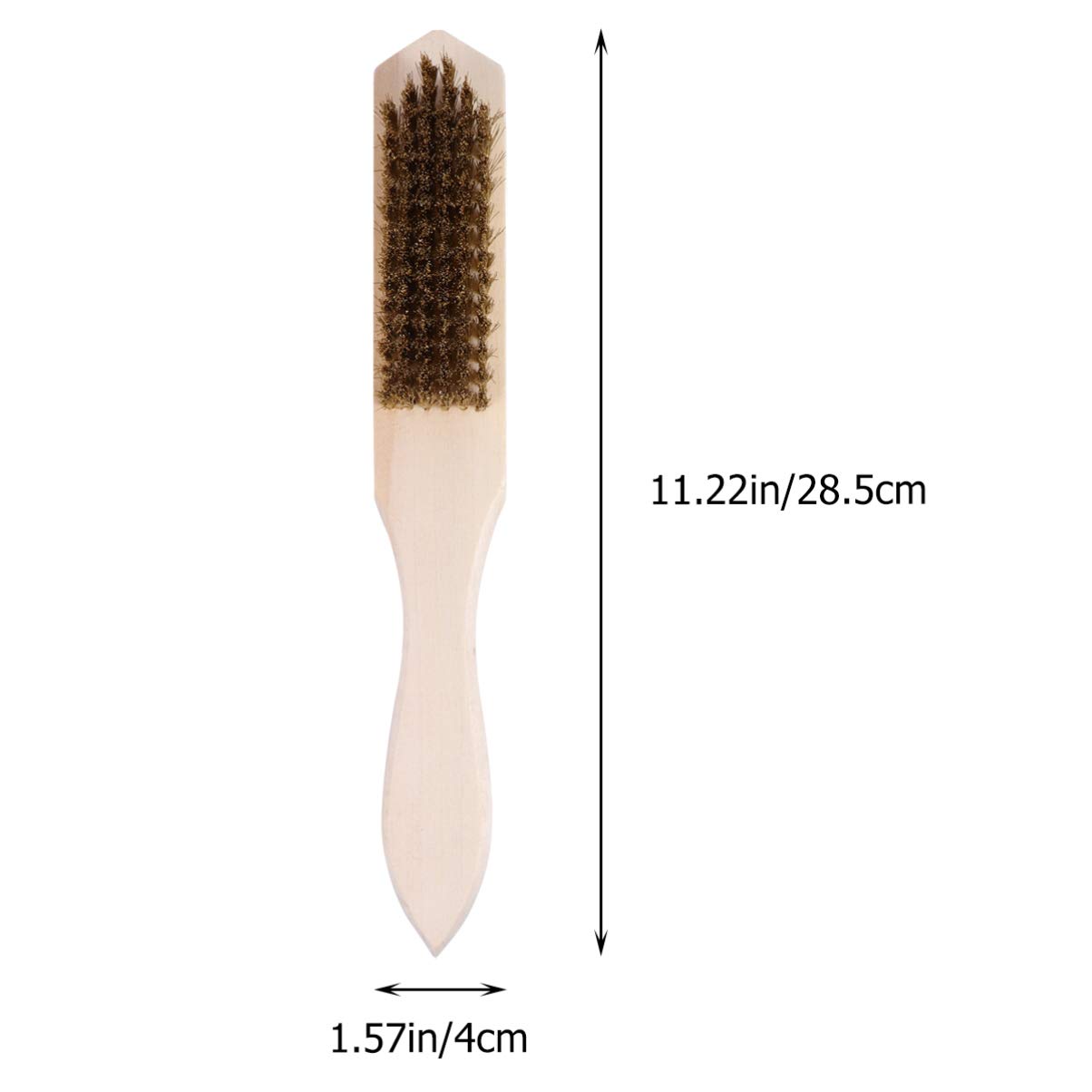 DOITOOL Stainless Steel Wire Brush - Heavy Duty Rust Remover for Metal, Cast Iron Pans & Woks | Wood Handle Dish Scrubber for Kitchen Cleaning, Grill Grate Maintenance & Masonry Work | Portable Derusting Brush with Metal Bristles