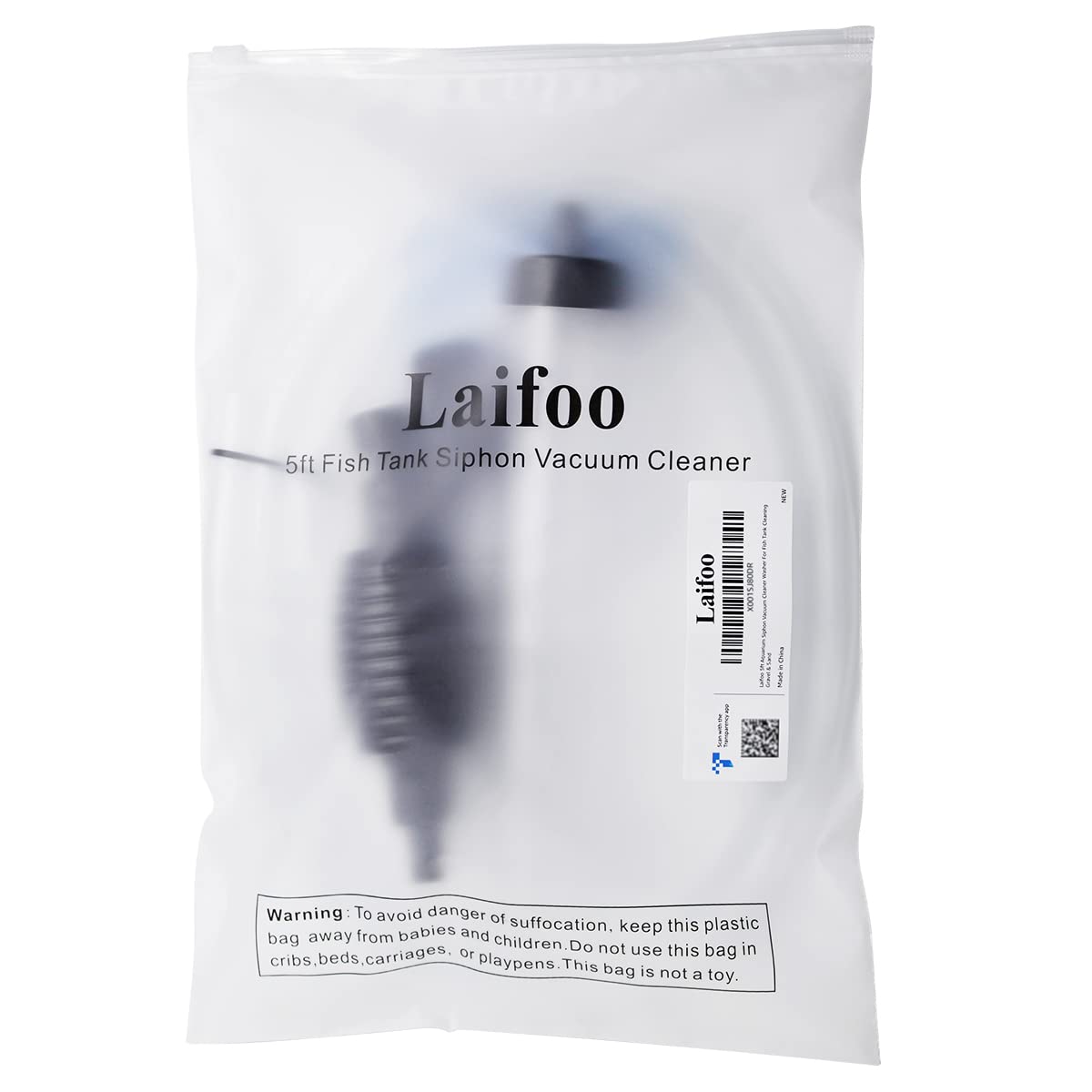 5ft Aquarium Siphon Vacuum Cleaner - Fish Tank Gravel & Sand Cleaner with Water Changer - Perfect for Freshwater & Saltwater Tank Maintenance