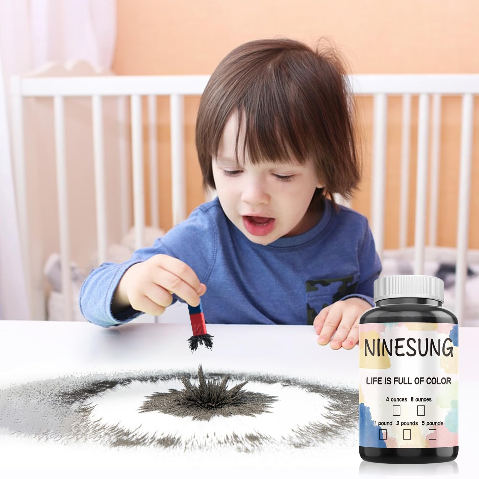 2 Pound Magnetic Iron Filings & Iron Powder - Perfect for Magnet Education, School Science Experiments & STEM Learning | Great for DIY Projects, Classroom Demonstrations & Kids' Science Kits