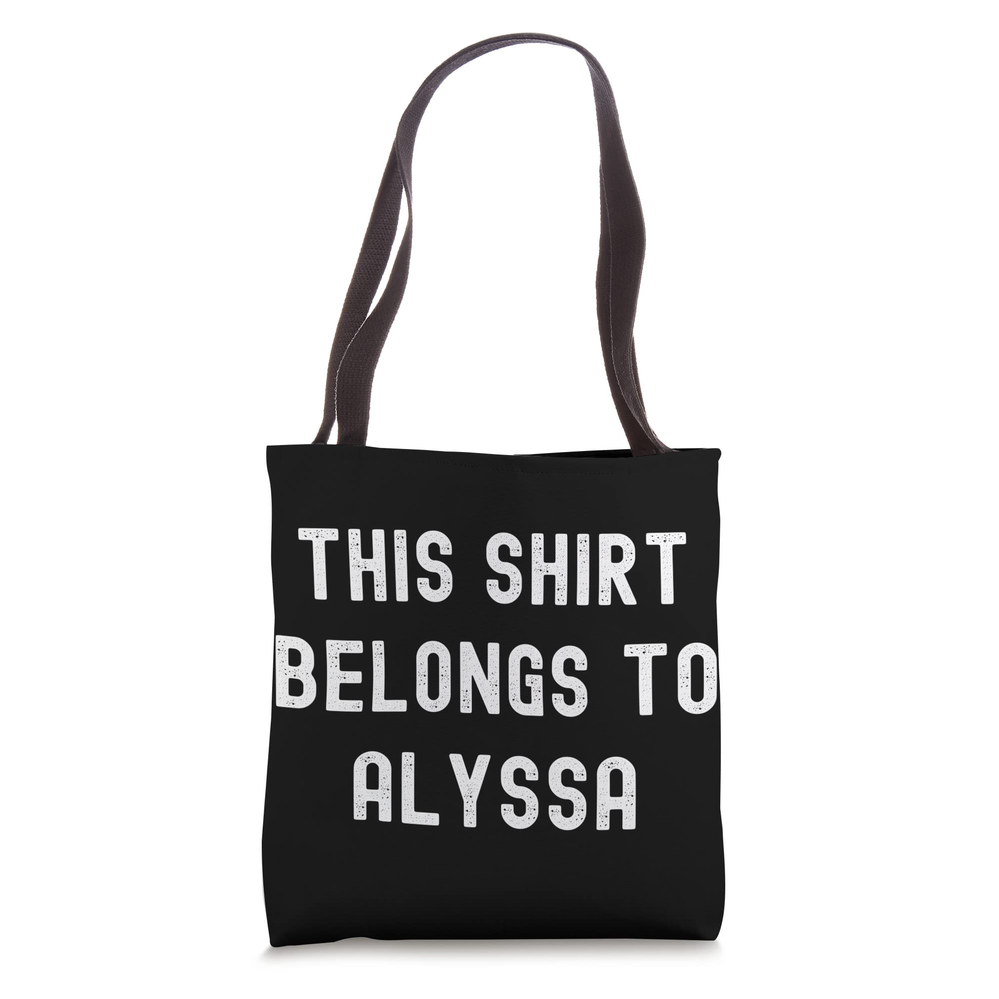 Stylish This Belongs to Alyssa Tote Bag - Durable Canvas Shoulder Bag for Women, Perfect for Work, School, Shopping & Travel Accessories