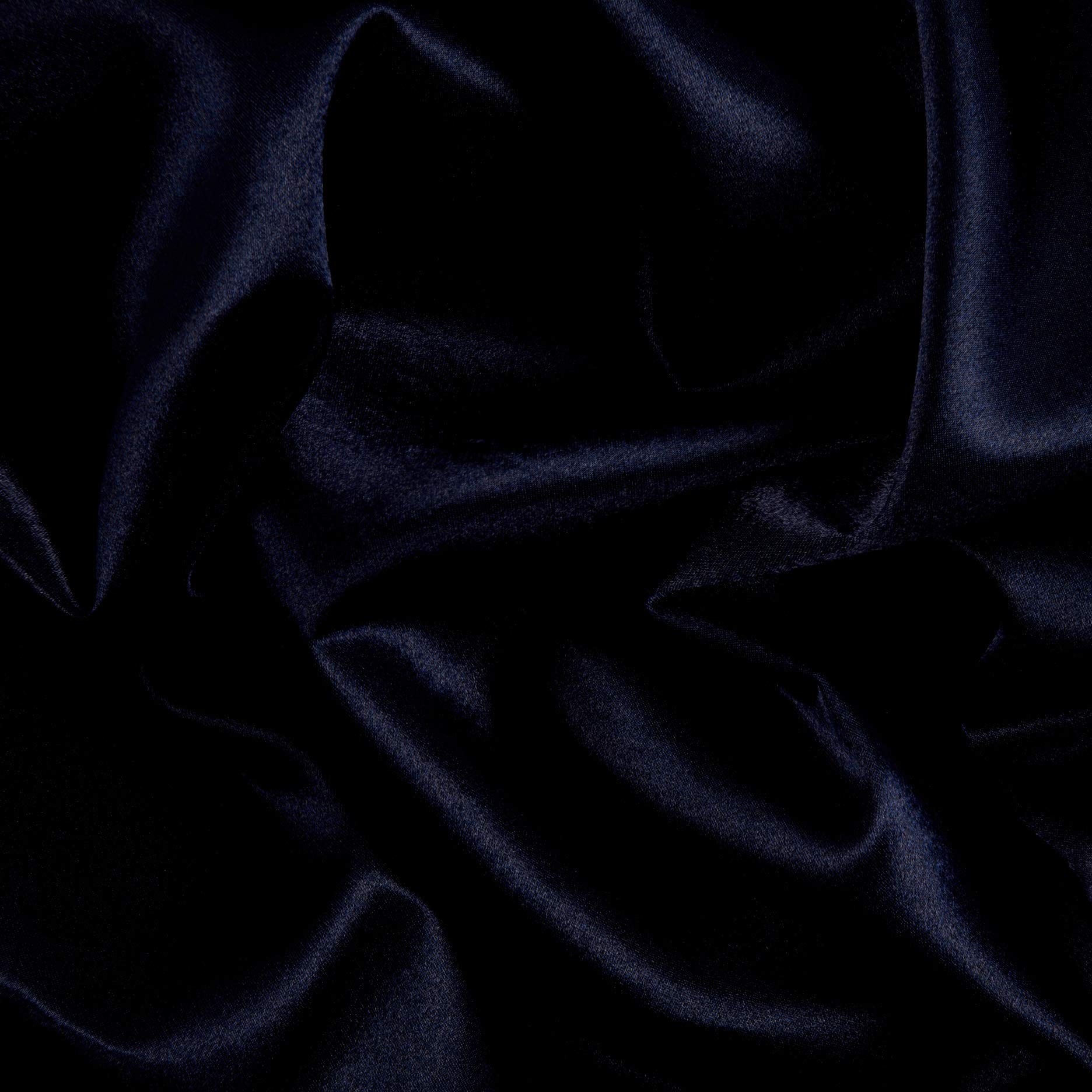 Navy Blue Crepe Back Satin Fabric by the Yard - Perfect for Evening Gowns, Bridesmaid Dresses & Luxury Home Decor