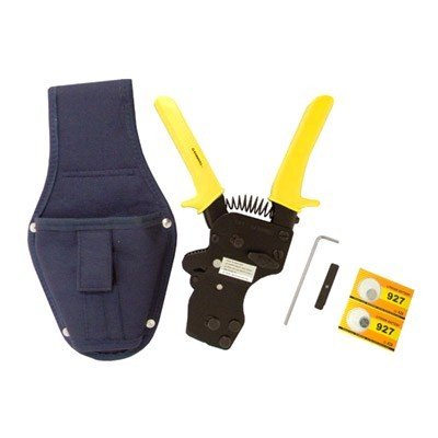 One-Hand PEX Clamp Tool with Holster for Stainless Steel PEX Clamps - Easy Plumbing Repairs for DIY & Professional Use in Tight Spaces