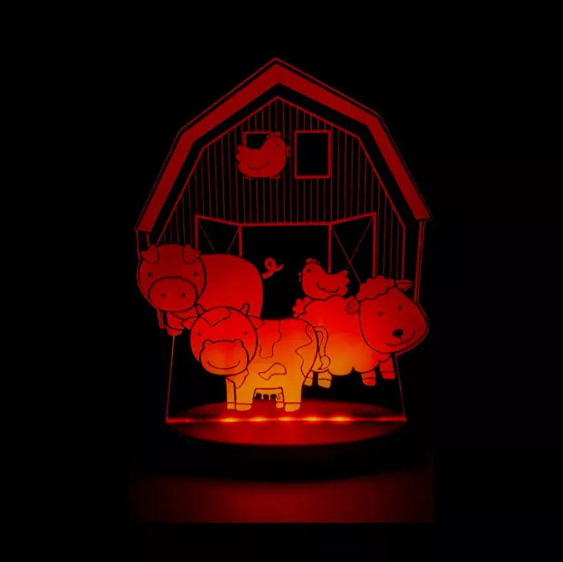 Duski Night Light for Kids - Farm Yard Animal Design, Soft Glow LED Nightlight for Nursery, Bedroom, and Kids Room - Perfect for Bedtime, Sleep Aid, and Soothing Nighttime Ambience