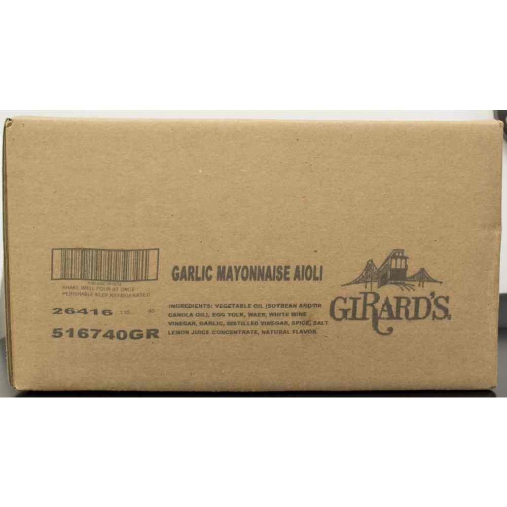 Girard's Garlic Mayo Aioli Sauce - Bulk 5 Gallon (4/Case) | Restaurant-Grade Condiment for Sandwiches, Burgers & Dips