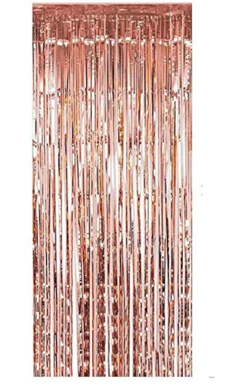 Rose Gold Foil Curtain Fringe Tinsel Backdrop - 2 Meter Party Decoration for Weddings, Birthdays & Photo Props | Elegant Door & Wall Decor