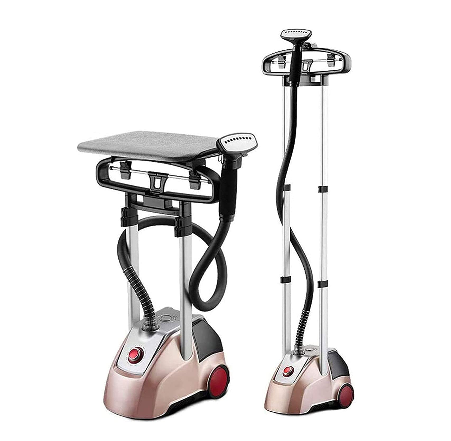 WXLBHD Professional Garment Steamer - Heavy Duty 1500W Fabric Steamer with 2.5L Large Water Tank, Fabric Brush & Garment Hanger - Perfect for Home Use, Travel & Business (Gold) | Quickly Remove Wrinkles from Clothes, Drapes & Upholstery