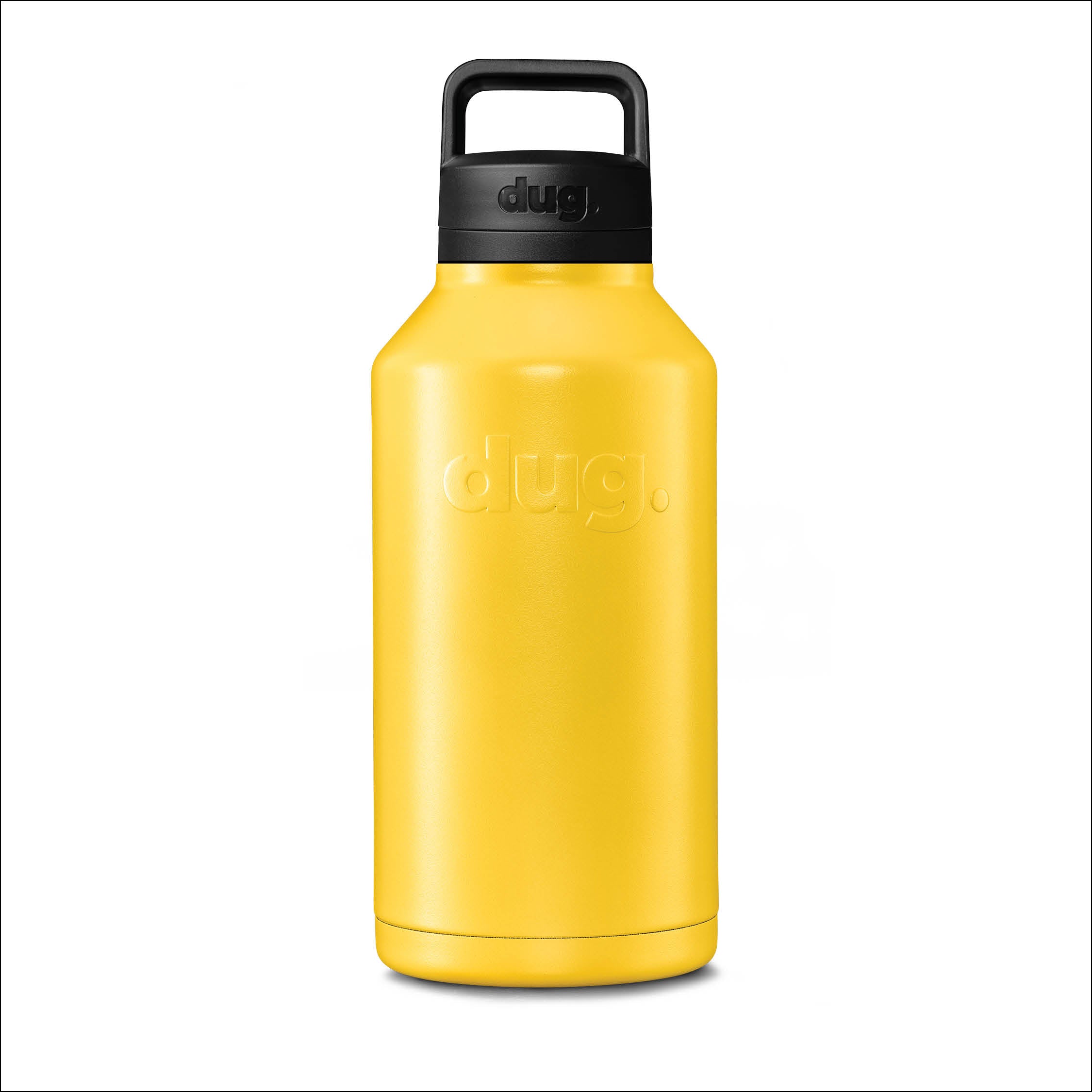 2L Insulated Water Bottle - Yellow Scorcher DUG | Leakproof Stainless Steel Thermos for Hiking, Gym & Outdoor Activities