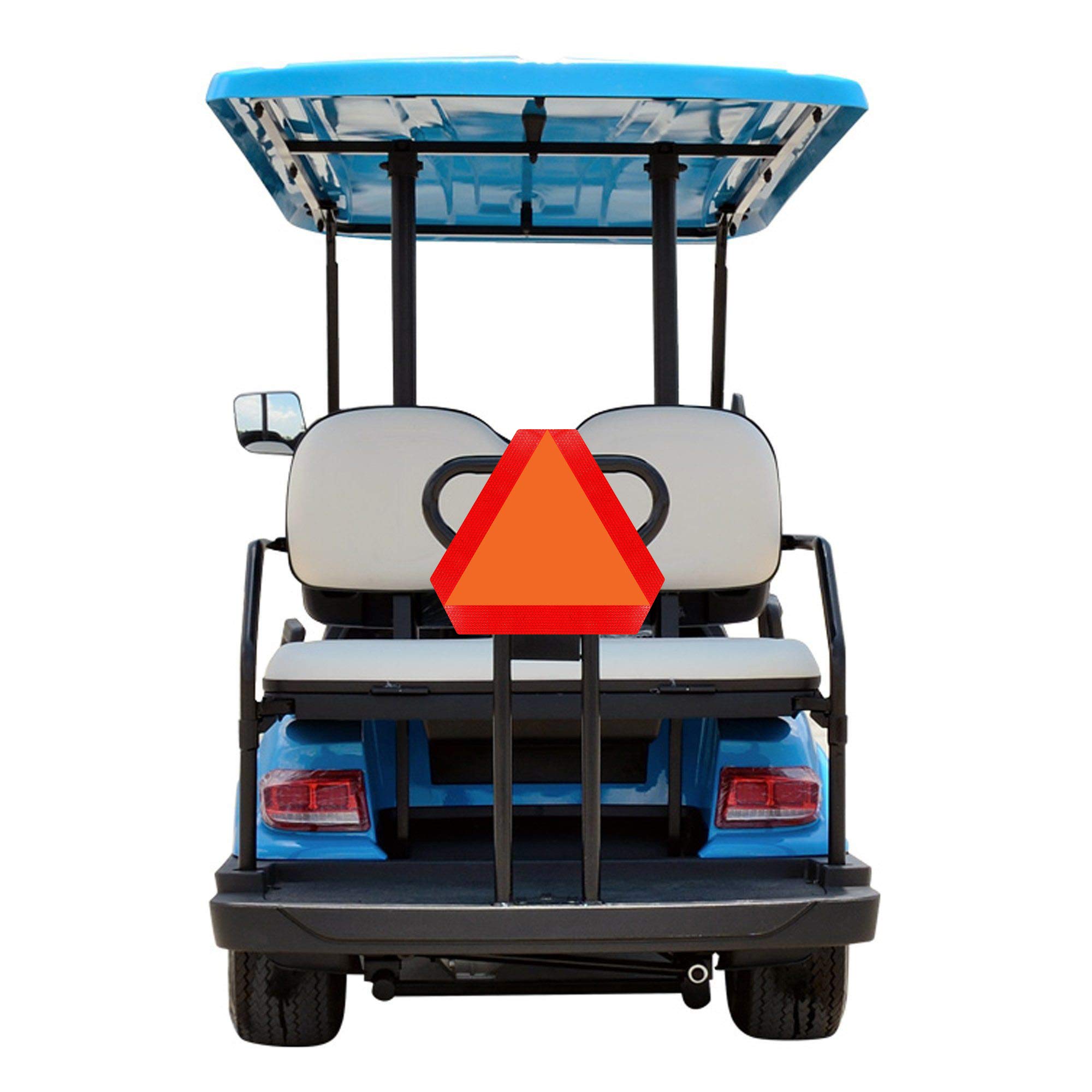 IGNIXIA Slow Moving Vehicle Sign (Pack of 2) - 14”x16” Orange PVC Vinyl Decal with Reflective Border - Safety Triangle Sticker for UTV, Tractors & Farm Equipment - High Visibility Road Safety Warning for Slow Moving Vehicles