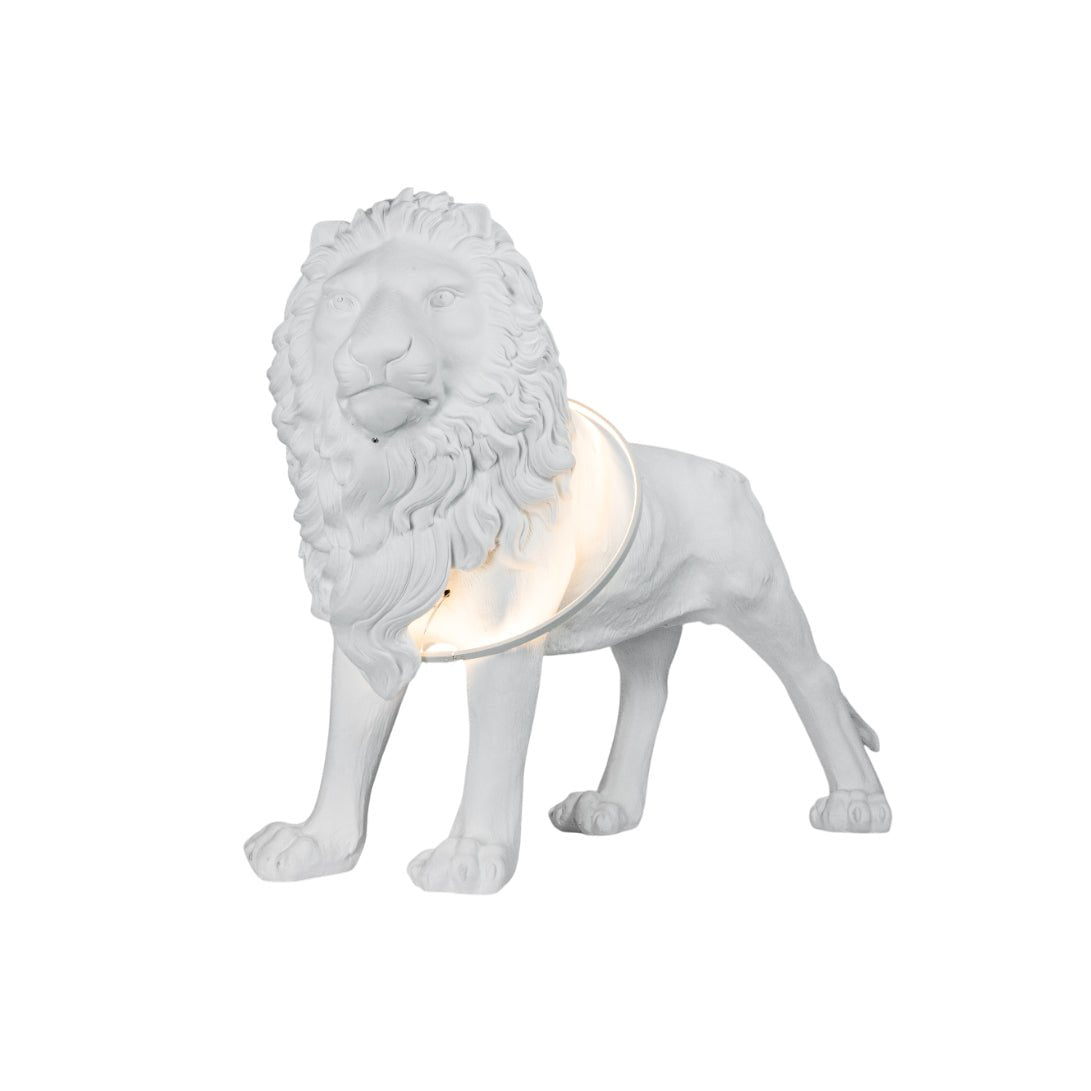 Leo Lion Sculpture Floor Lamp - Modern Animal Statue LED Light for Living Room, Bedroom, or Office Decor - Elegant Home Lighting Fixture for Ambiance and Style