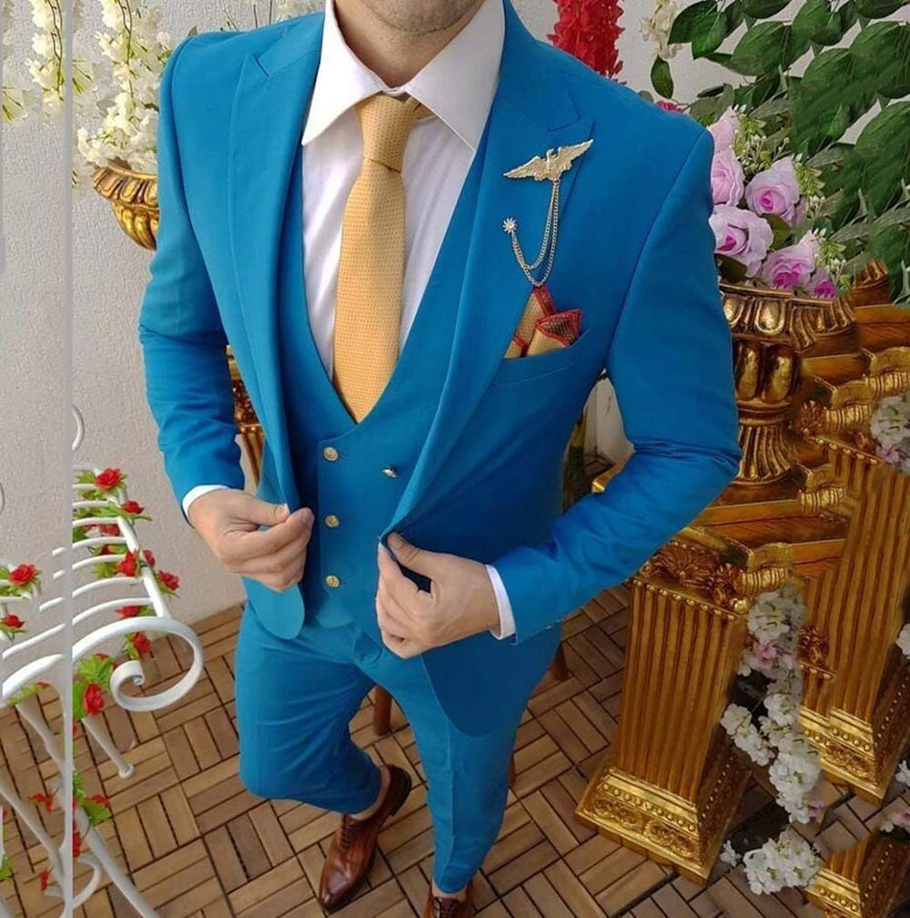 Stylish Plus Size Men's Wedding Suits 3-Piece Groom Tuxedo Set - Formal Attire for Weddings, Prom & Special Occasions