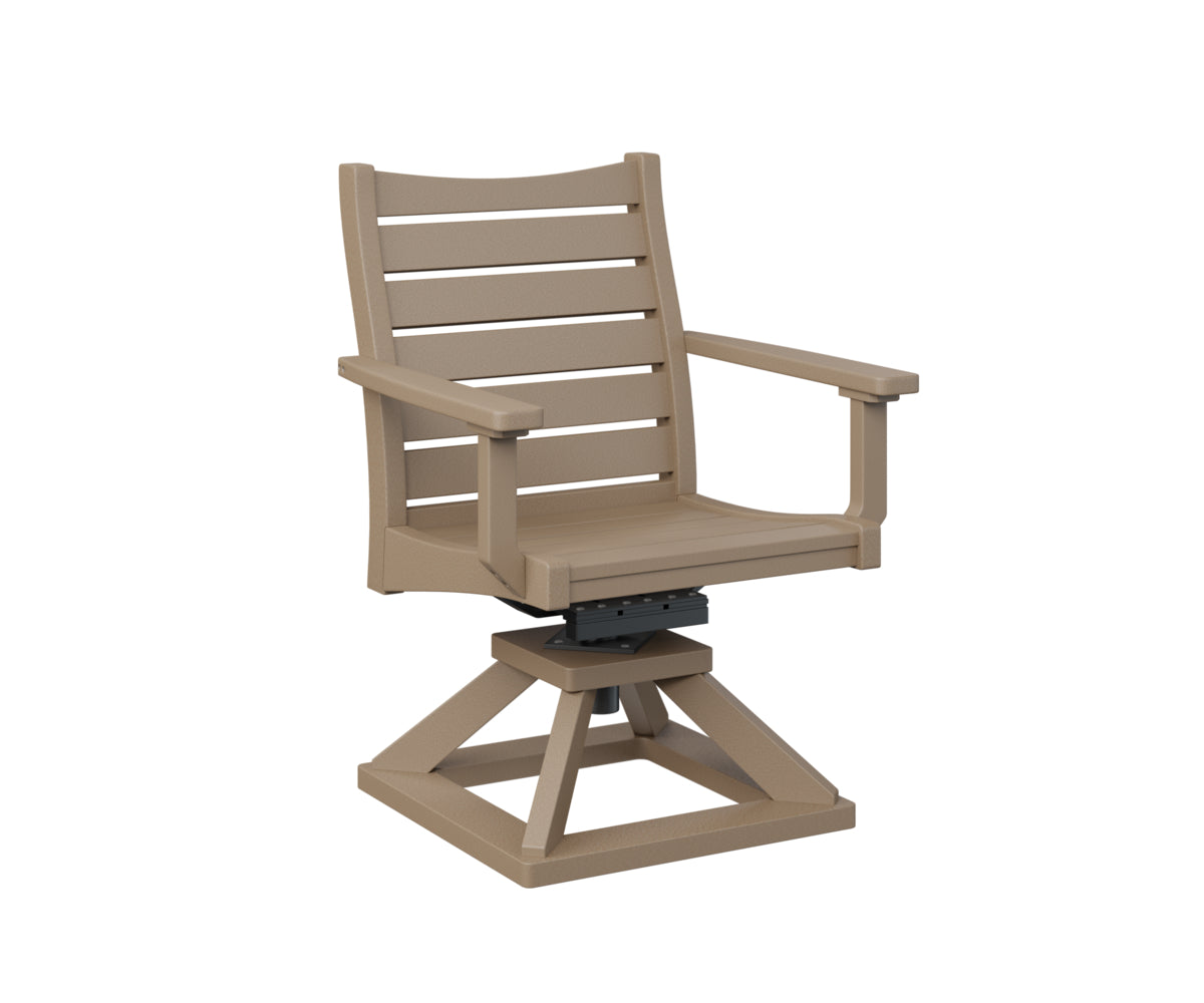 Berlin Gardens Bristol Swivel Rocker Dining Chair - Patio, Garden, Porch & Outdoor Relaxation - Comfortable Rotating Rocking Chair for Dining & Lounging