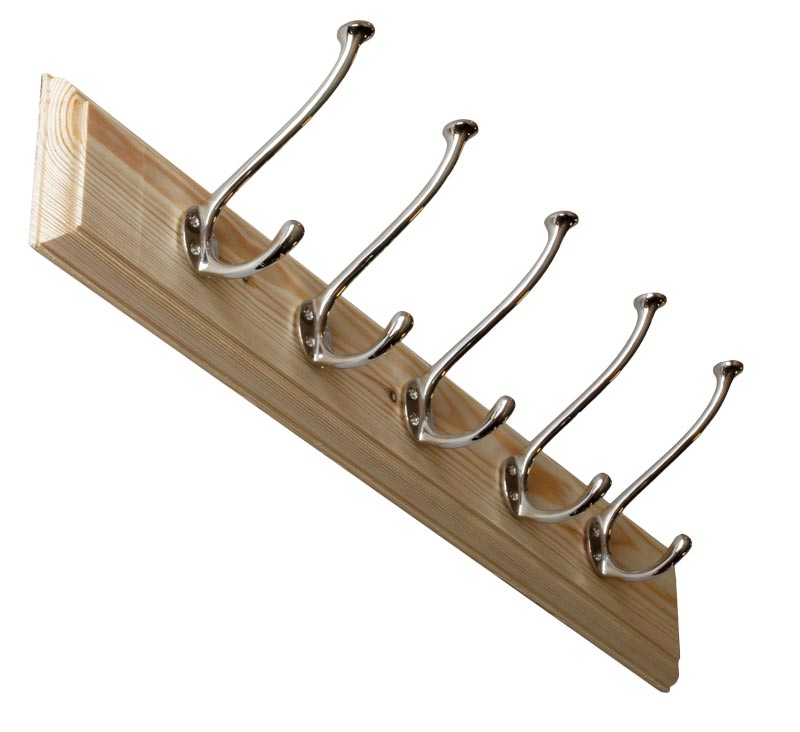 Kroklist 65 cm Fur Coat Hanger with Hook - Bårebo Nickel Finish - Perfect for Closet Organization and Winter Coat Storage