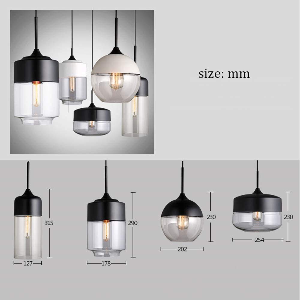 Modern Geometric Glass Pendant Light Fixture - Adjustable Hanging LED Chandelier with E26/E27 Base for Kitchen Island, Dining Room & Living Room - Nordic Style Suspension Lamp for Home & Shop Decor