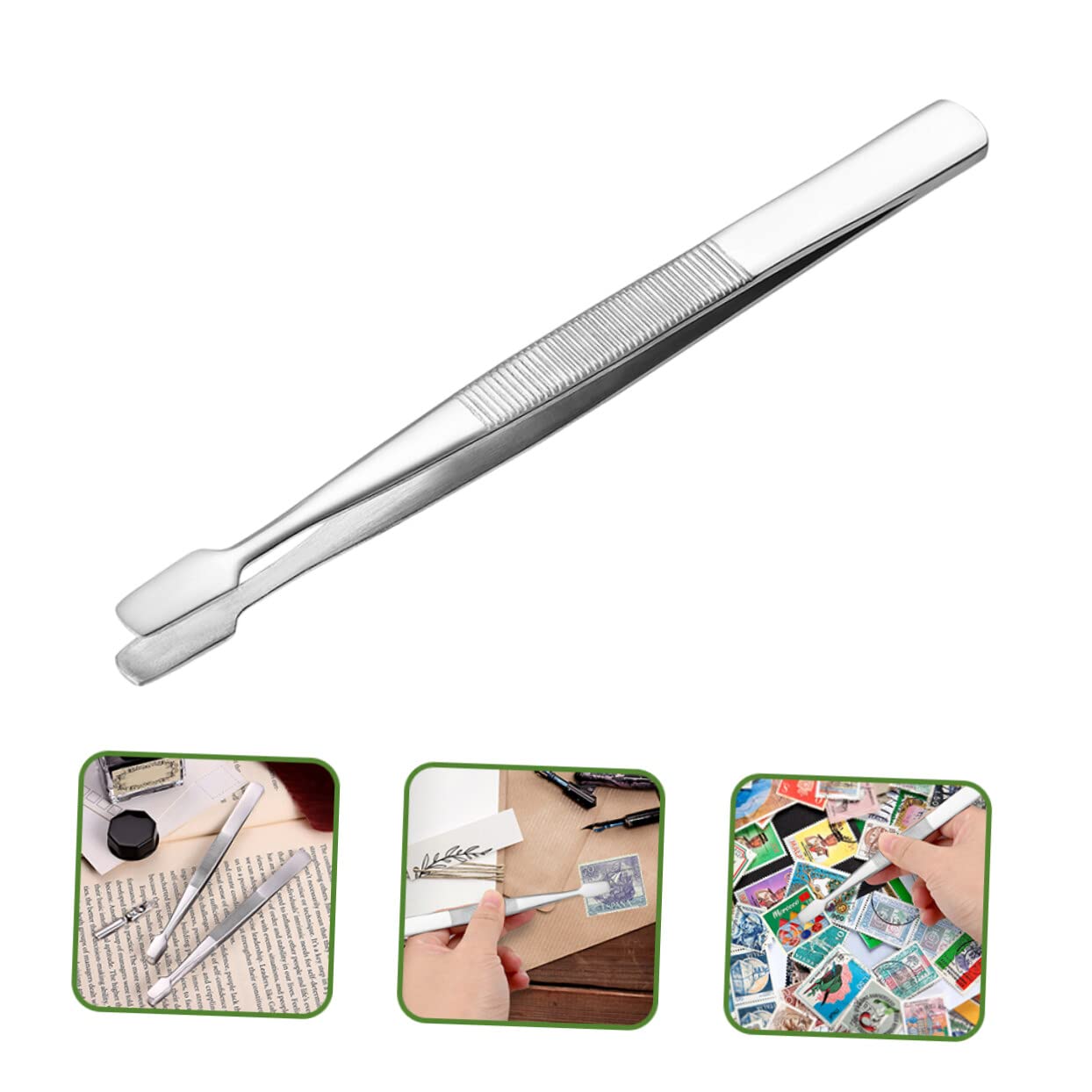 6-Piece Non-Slip Stamp Tweezers Set - Stainless Steel Jewelry & Craft Tool with Eyelash Clip - Perfect for DIY Stamping, Jewelry Making, False Eyelash Application and Precision Crafting