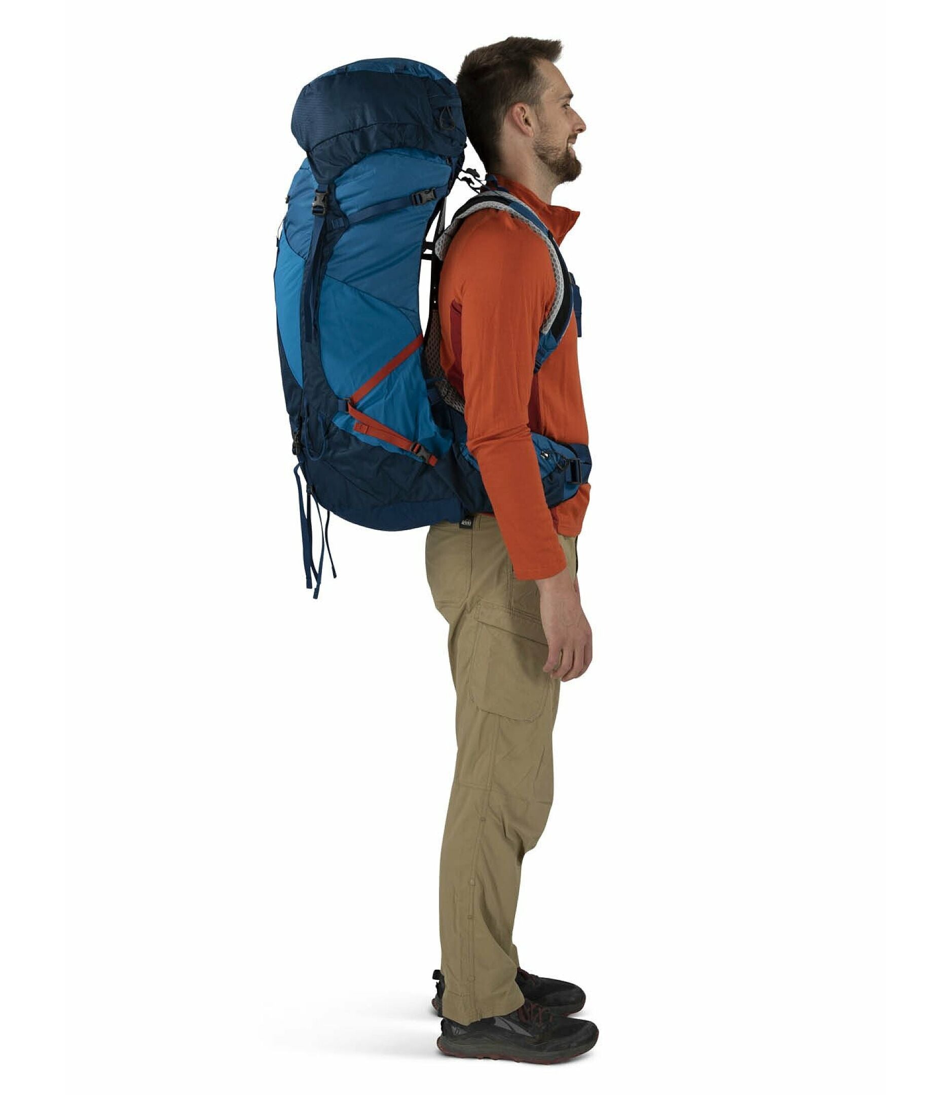 Osprey Men's Atmos AG LT 65 Backpack - Lightweight Hiking Pack for Outdoor Adventures, Camping & Travel