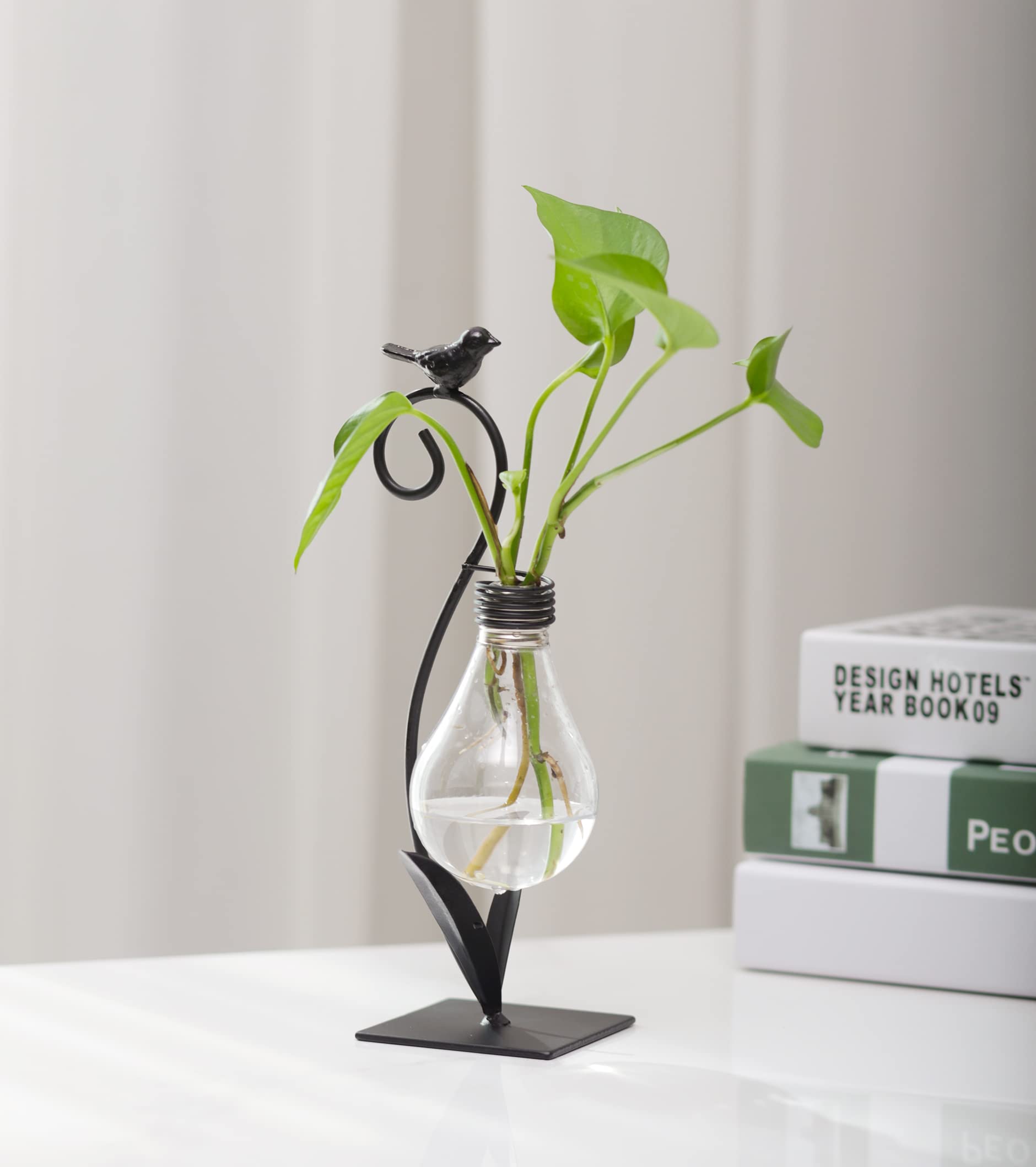 Modern Plant Terrarium & Hydroponic Vase - Desktop Planter Propagation Station for Home & Office Decor | Creative Bird-Shaped Plant Holder Stand | Perfect Gardening Gift for Plant Lovers (Ideal for Indoor Plants, Succulents, Air Plants & Home Decor)