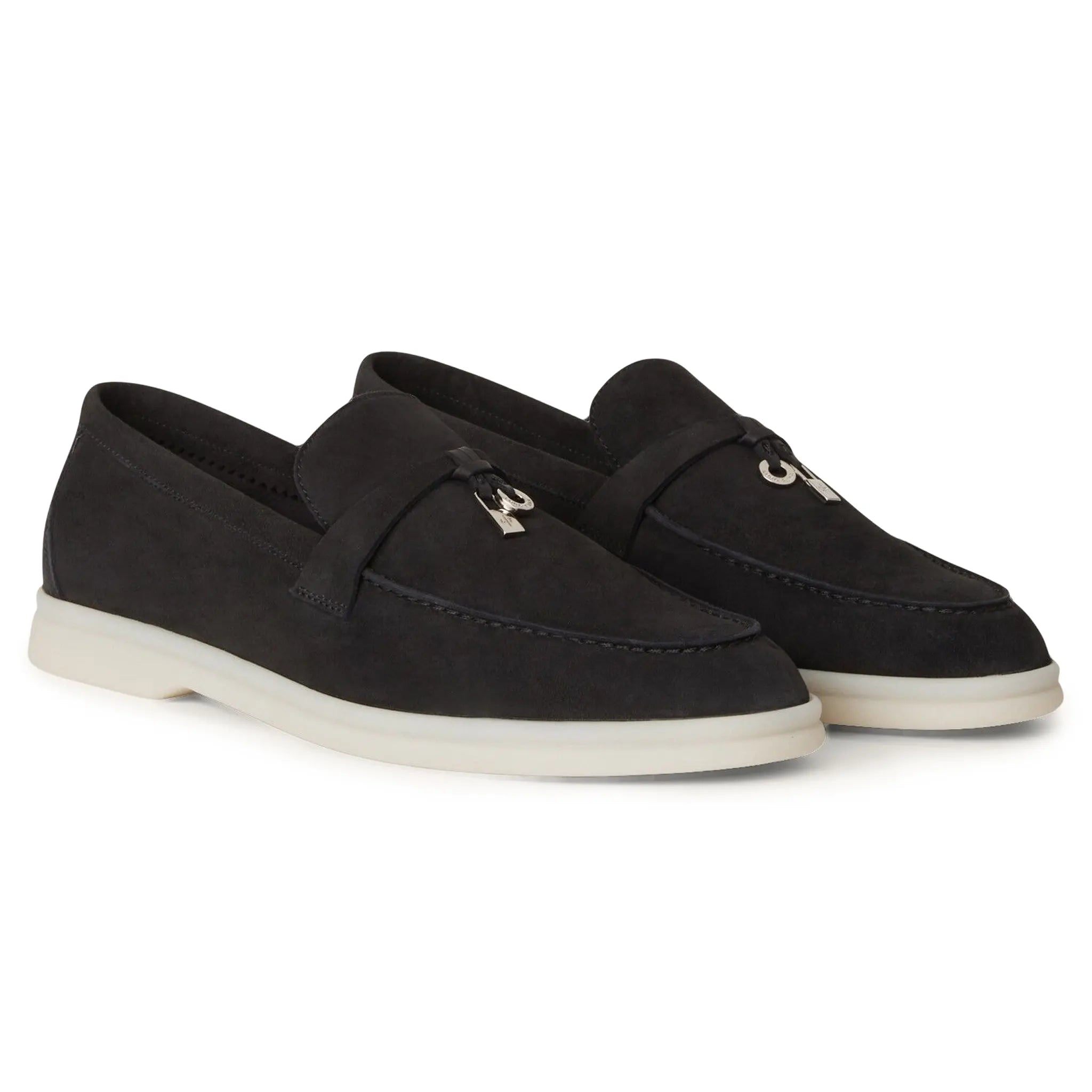Loro Piana Summer Charms Walk Suede Caviar Loafers for Women - Comfortable Slip-On Shoes for Casual Outings & Office Wear