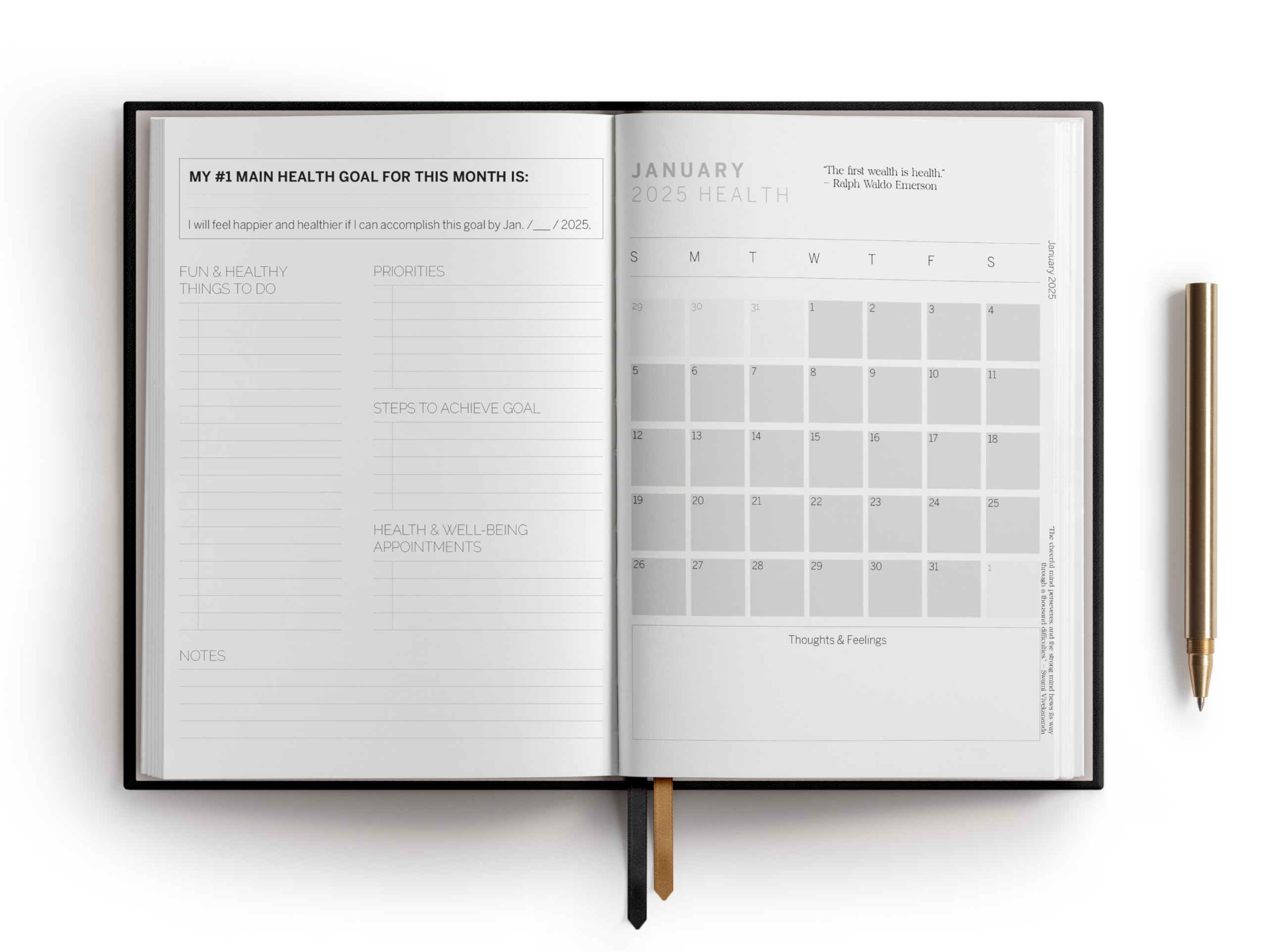 2025 Self Care Journal & Wellness Planner - Stress Relief, Happiness, Mental Health, Fitness & Food Tracker - Gratitude & Positivity Journal for Women & Men - Perfect for Daily Reflection, Goal Setting & Self Love