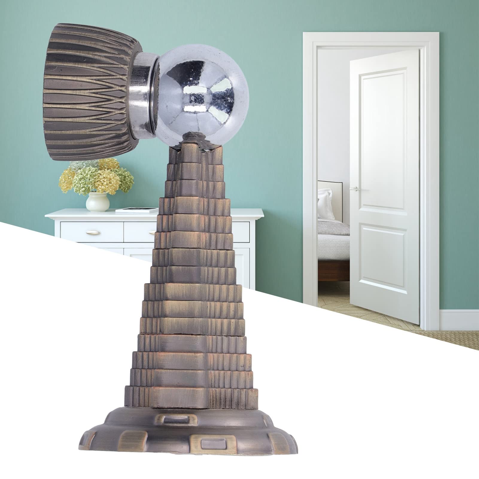 Strong Magnetic Door Stop - Heavy Duty Zinc Alloy Wall Mount Door Holder for Ceramic, Glass, Marble & Wood Doors | Perfect for Bedroom, Bathroom, Kitchen & Office Use
