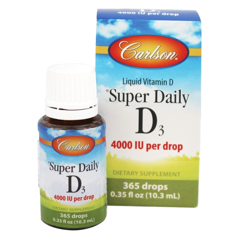 Carlson Labs Super Daily D3 4000 IU Liquid Vitamin D Supplement - 10 ml | Supports Immune System & Bone Health | Ideal for Adults & Kids