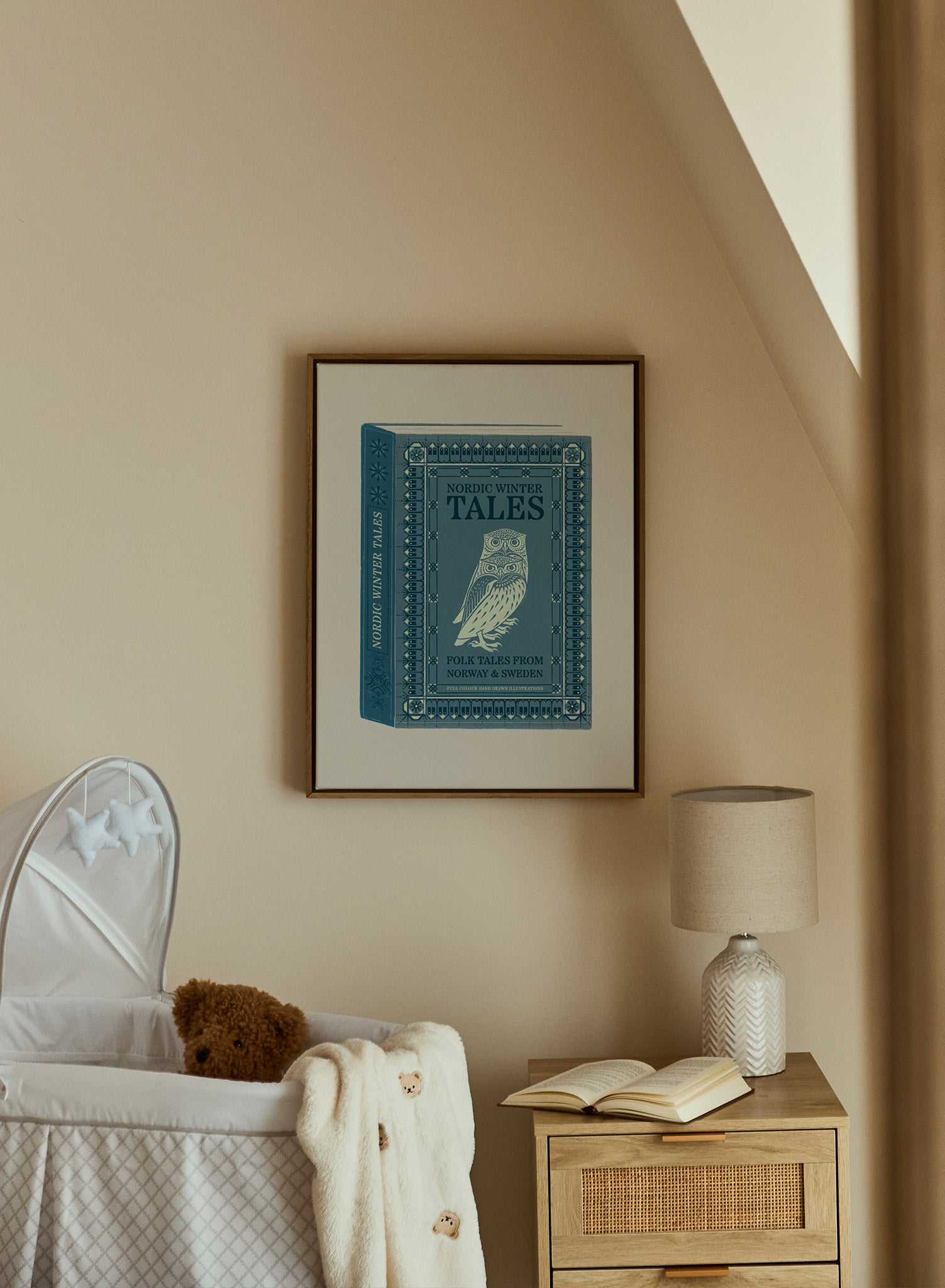 Nordic Tales Book Cover - Premium Canvas Book Protector for Hardcover & Paperback - Perfect for Reading, Travel & Gifts