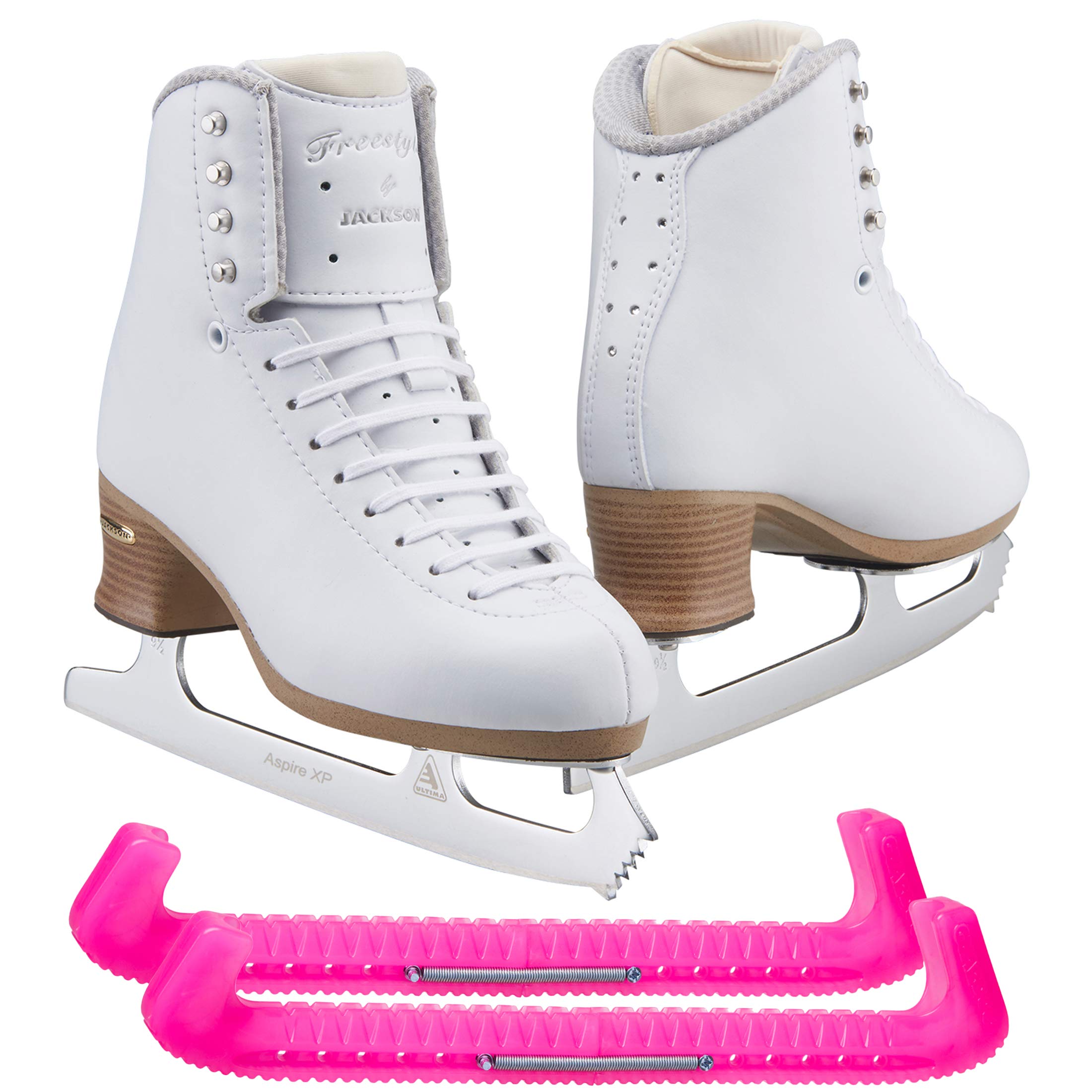 Jackson Ultima Figure Ice Skates for Women & Girls - Premium Bundle with Carrying Bag & Guardog Skate Guards - Perfect for Ice Skating, Training & Competitions