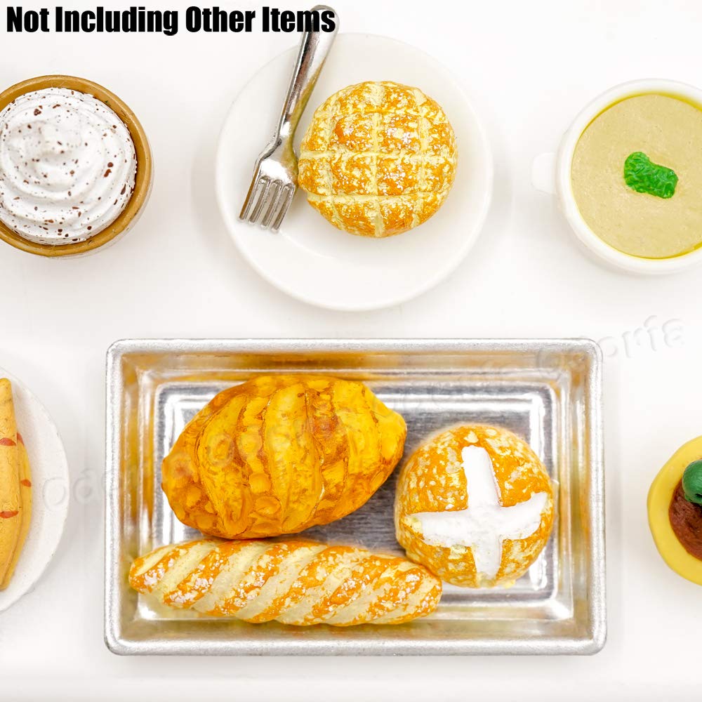 Odoria 1/12 Scale Miniature Baking Pans Set - 5Pcs Dollhouse Kitchen Accessories for DIY Crafts & Tiny Food Display