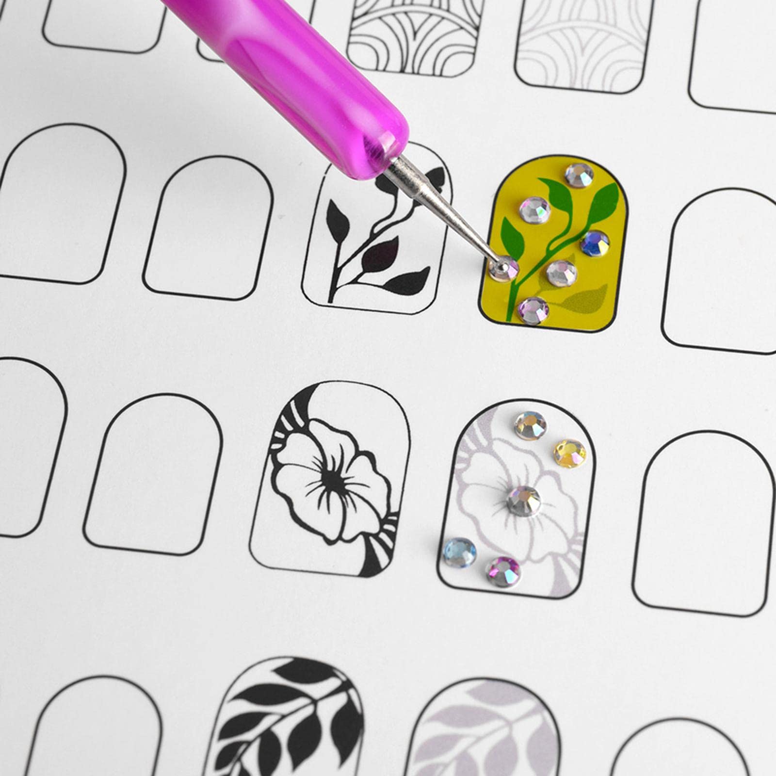12x Nail Art Practice Templates - Professional Drawing Guide Book for Beginners & DIY Nail Design - Perfect for Salon Training, Home Practice, and Nail Art Enthusiasts